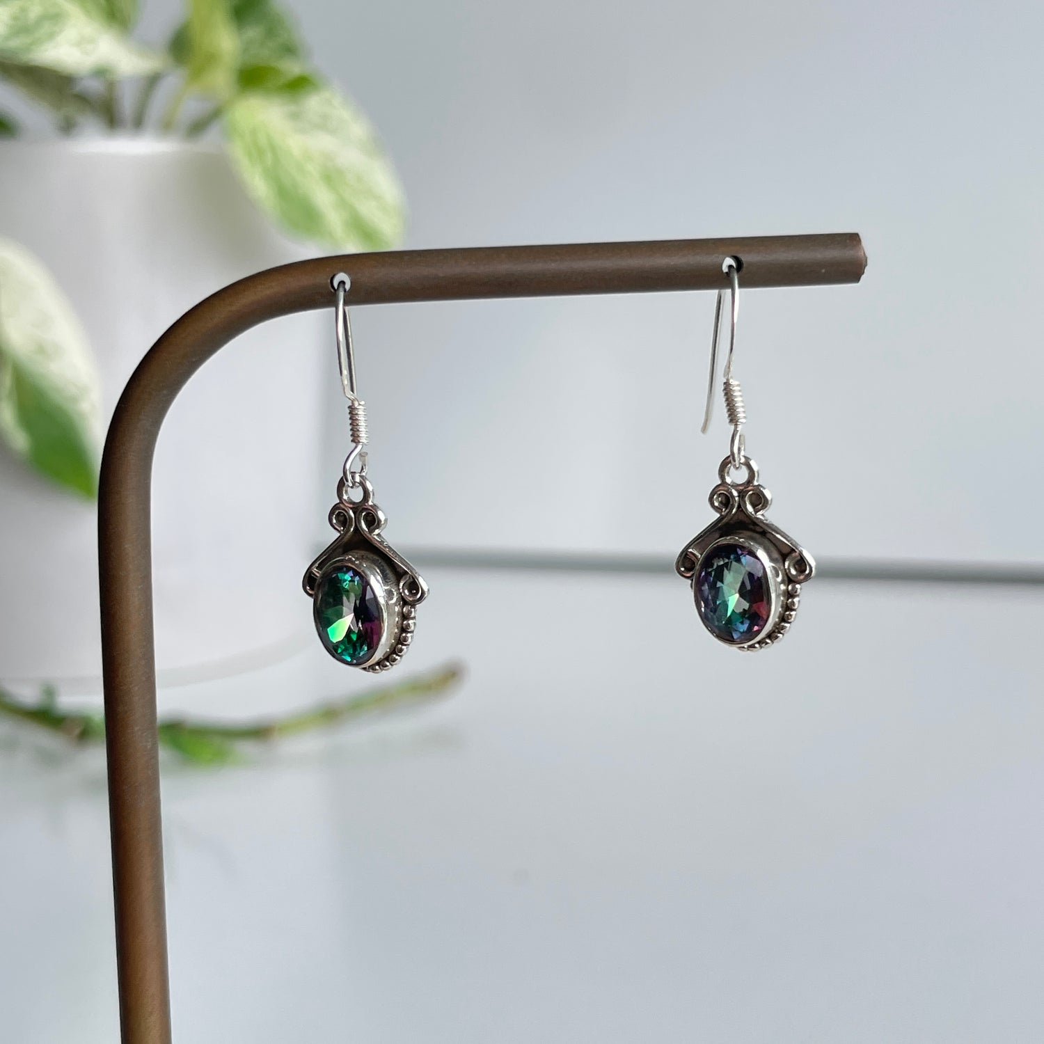 Mystic Topaz Oval Earrings