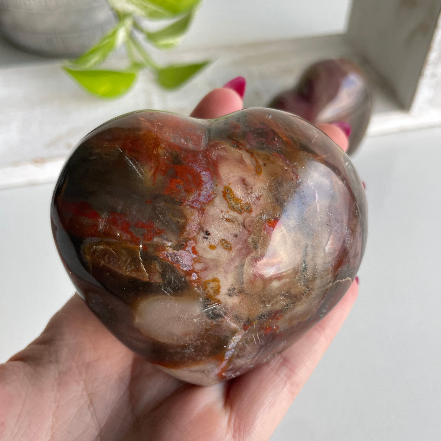 Petrified Wood Heart Large