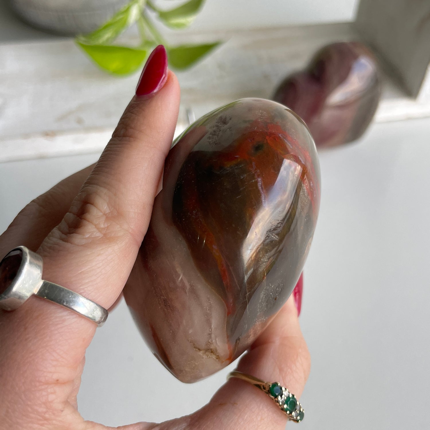 Petrified Wood Heart Large