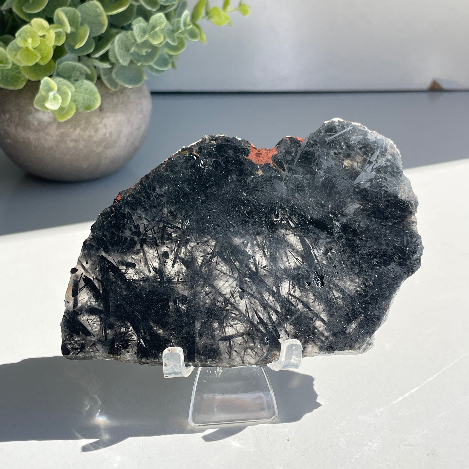 Tourmalinated Quartz Slice 184g