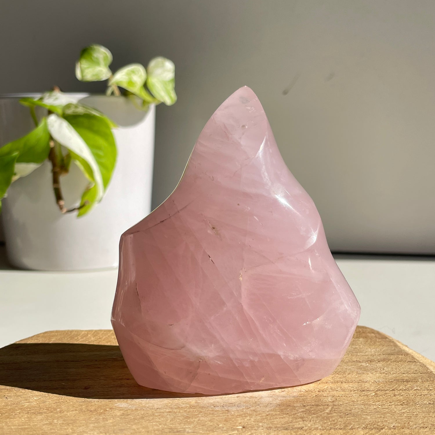 Rose Quartz Flame 9.2cm