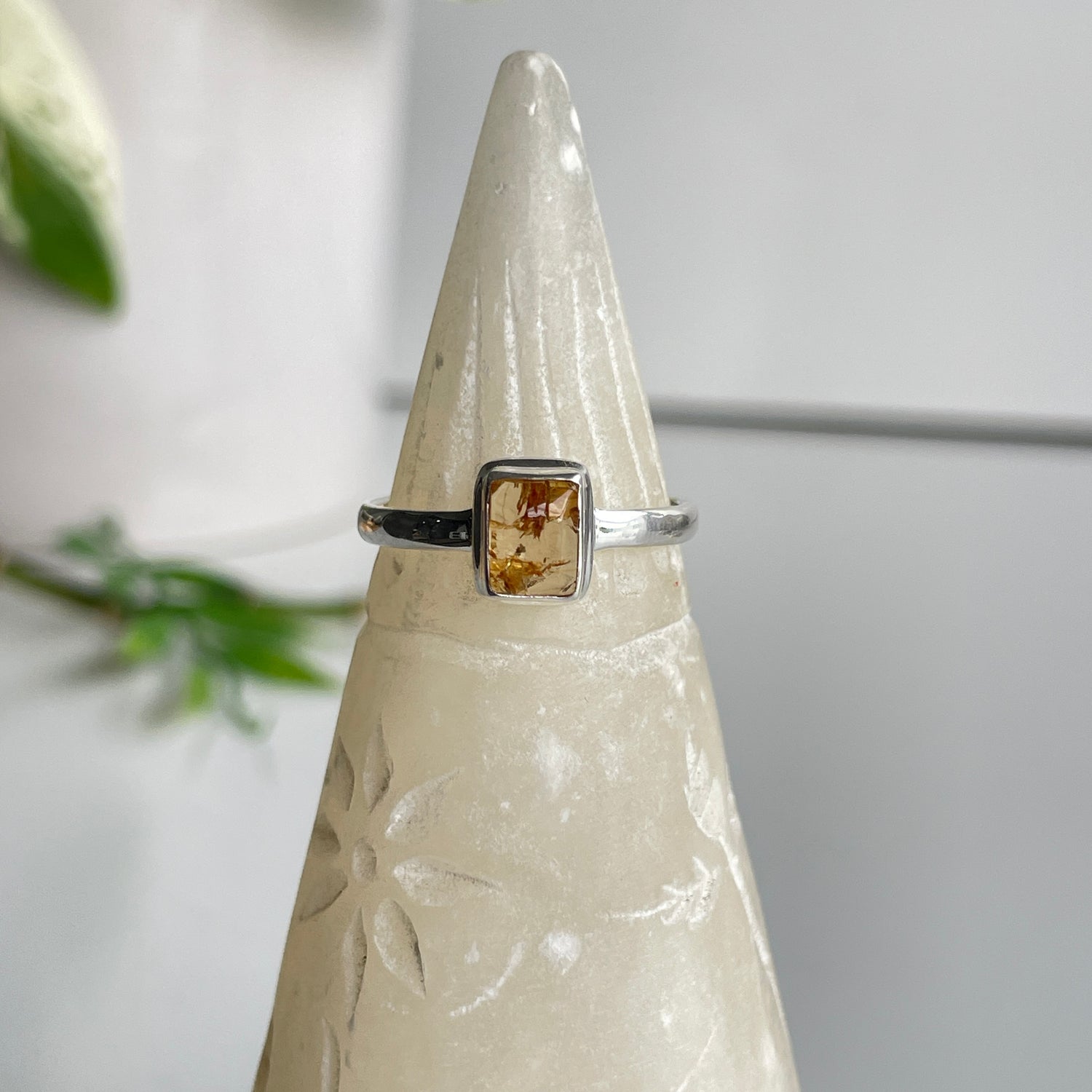 Imperial Topaz Rectangle Ring Sz8.5