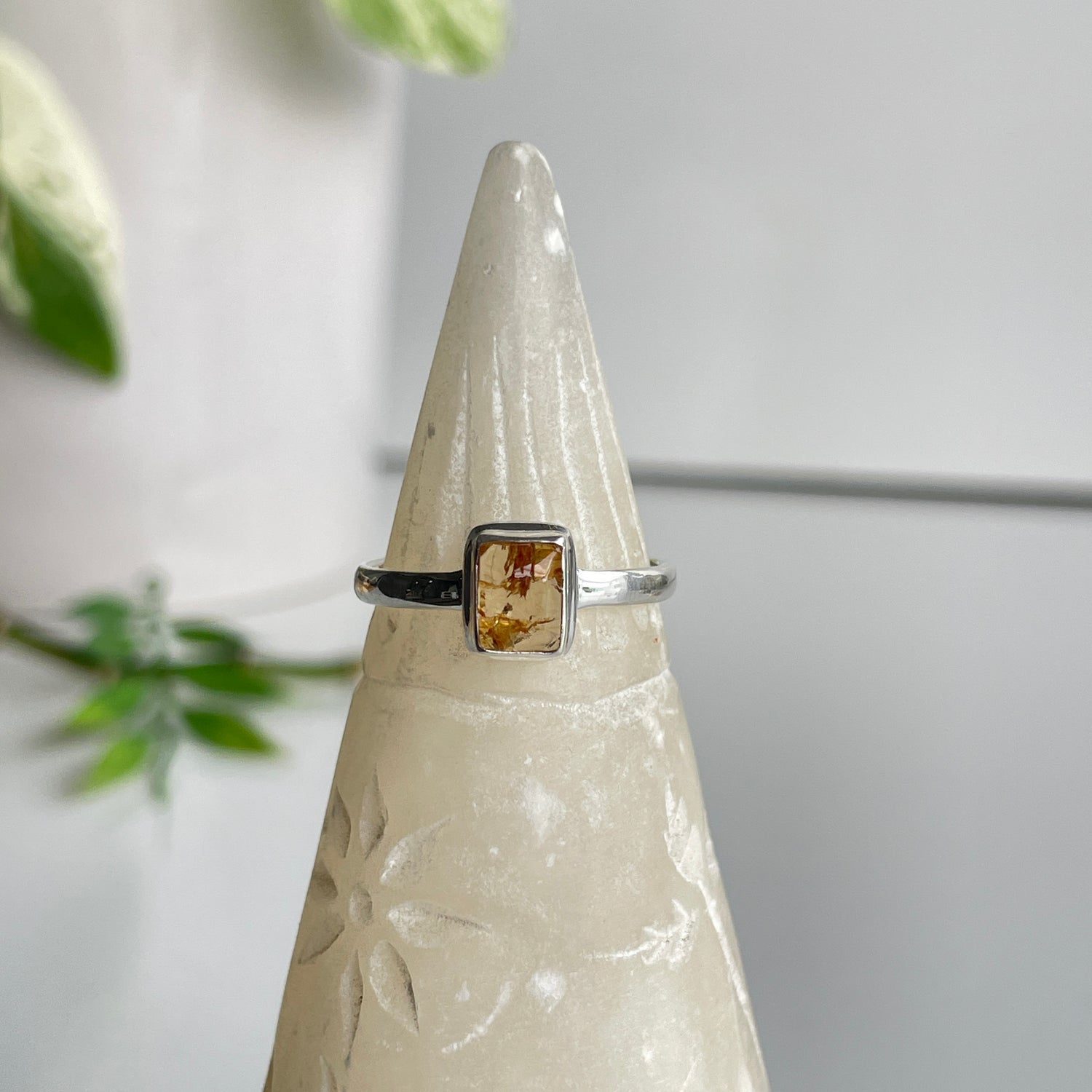Imperial Topaz Rectangle Ring Sz8.5