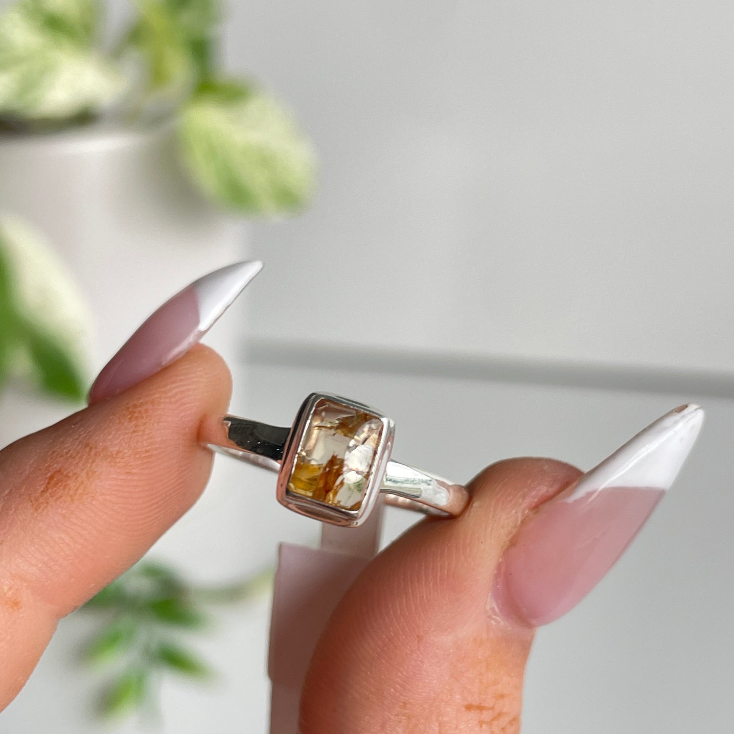 Imperial Topaz Rectangle Ring Sz8.5