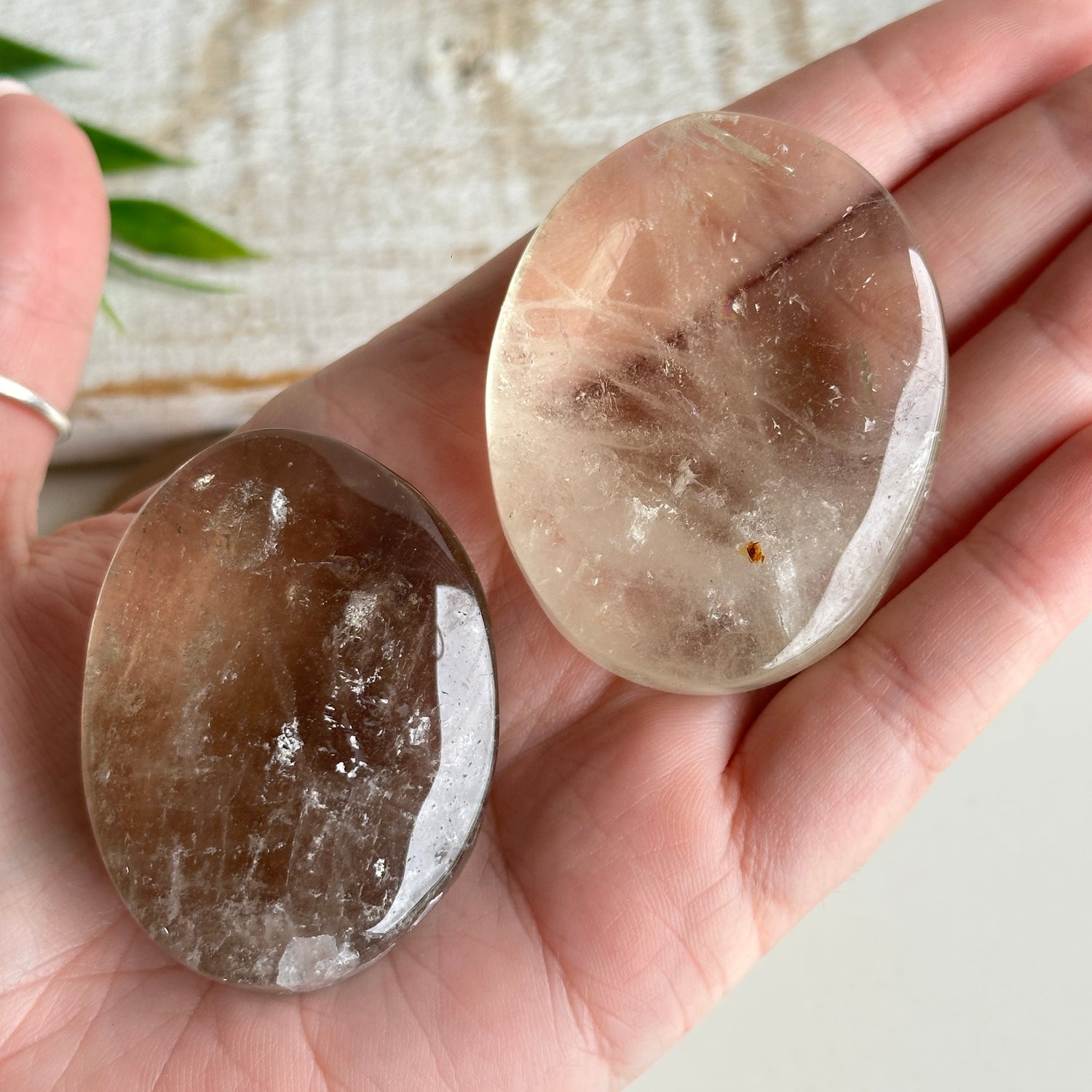 Smoky Quartz Palmstone Large