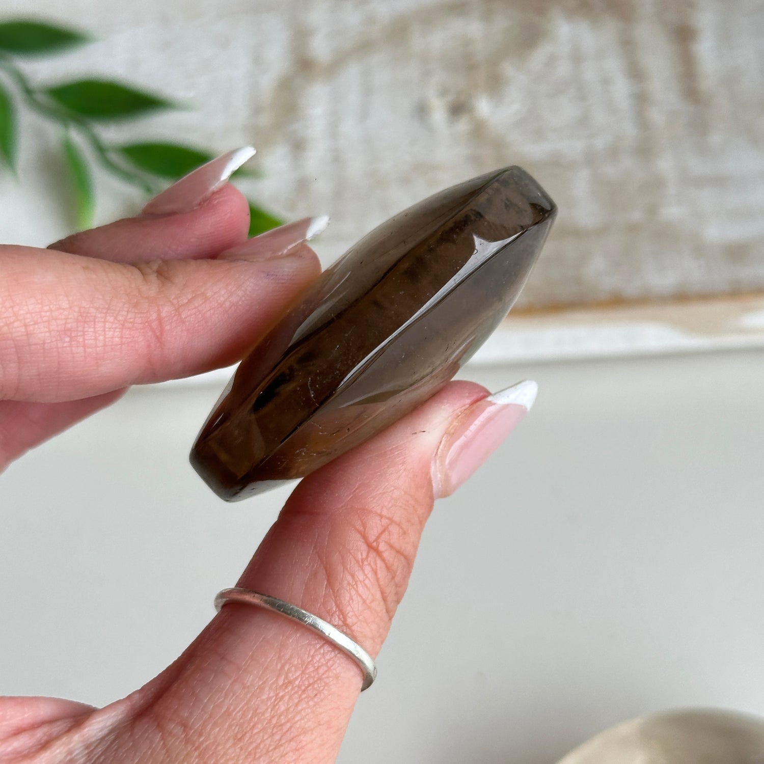 Smoky Quartz Palmstone Large