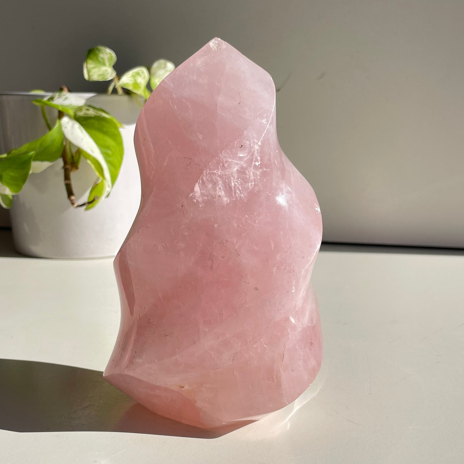 Rose Quartz Flame 15.9cm