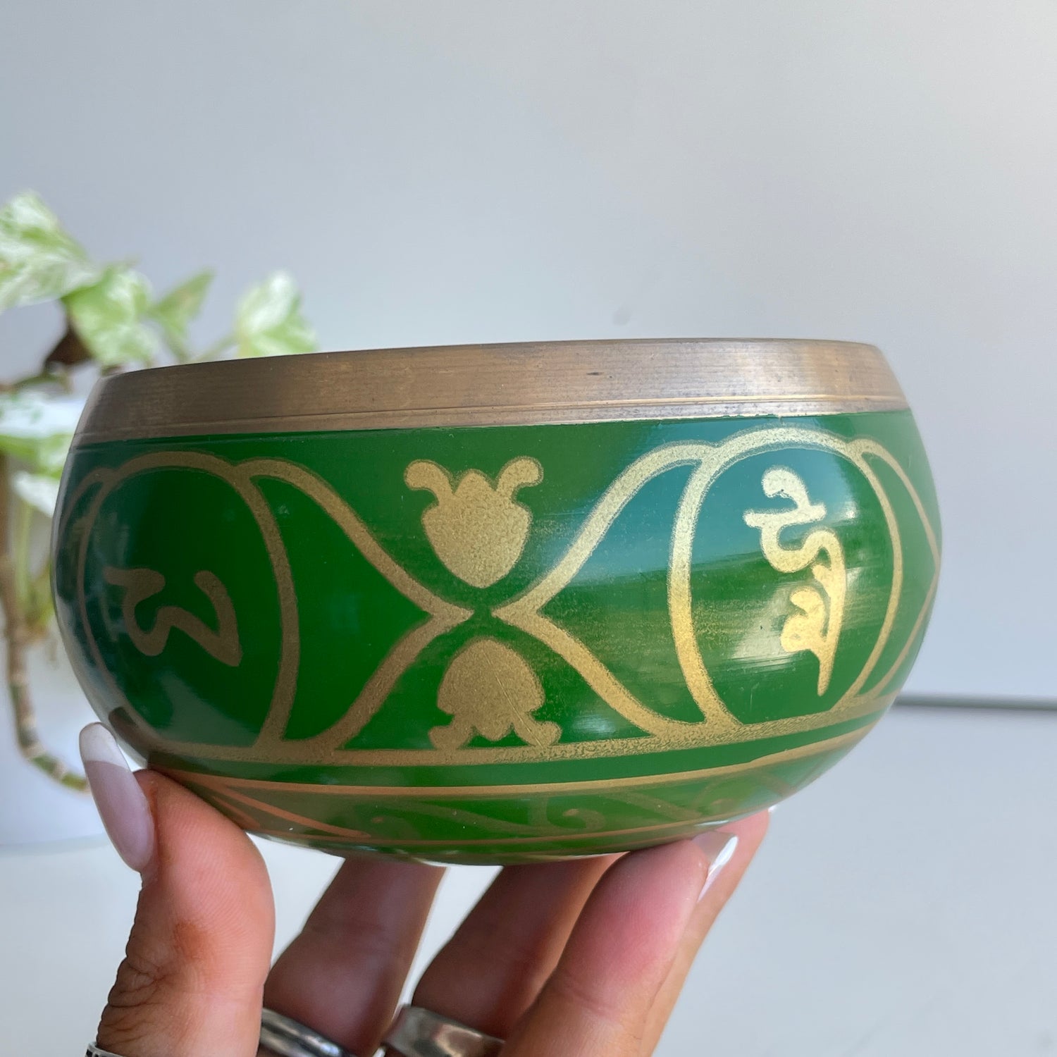Green Tree Of Life  Singing Bowl 10.5cm SCH0192