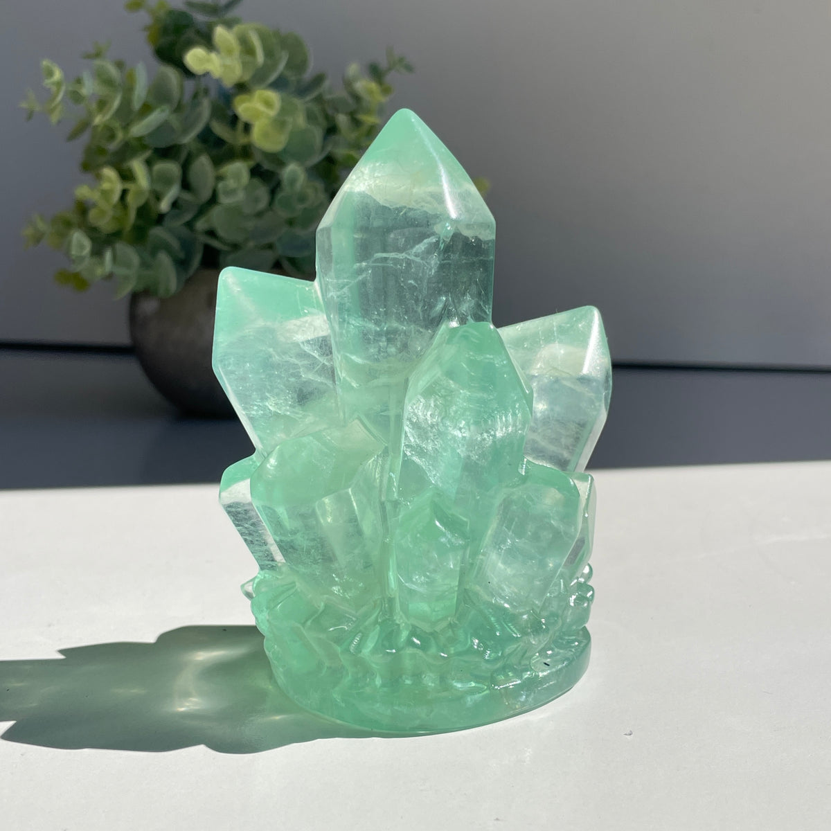Fluorite Cluster Carving 10.5cm