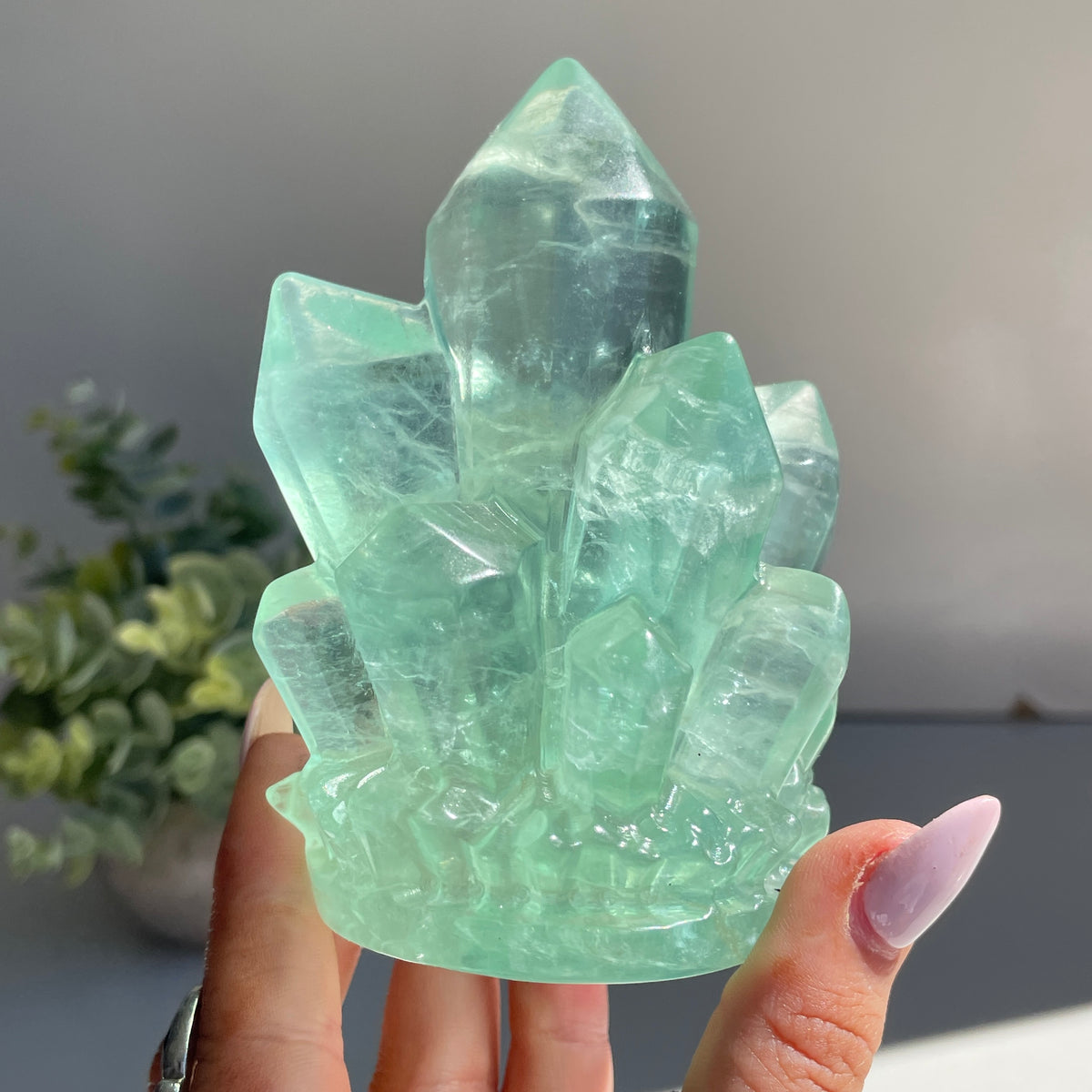 Fluorite Cluster Carving 10.5cm