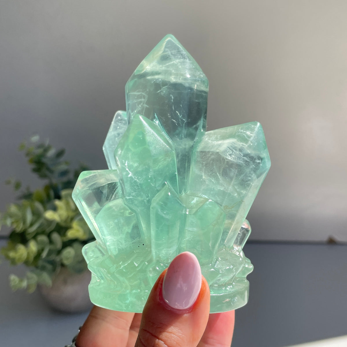 Fluorite Cluster Carving 10.5cm