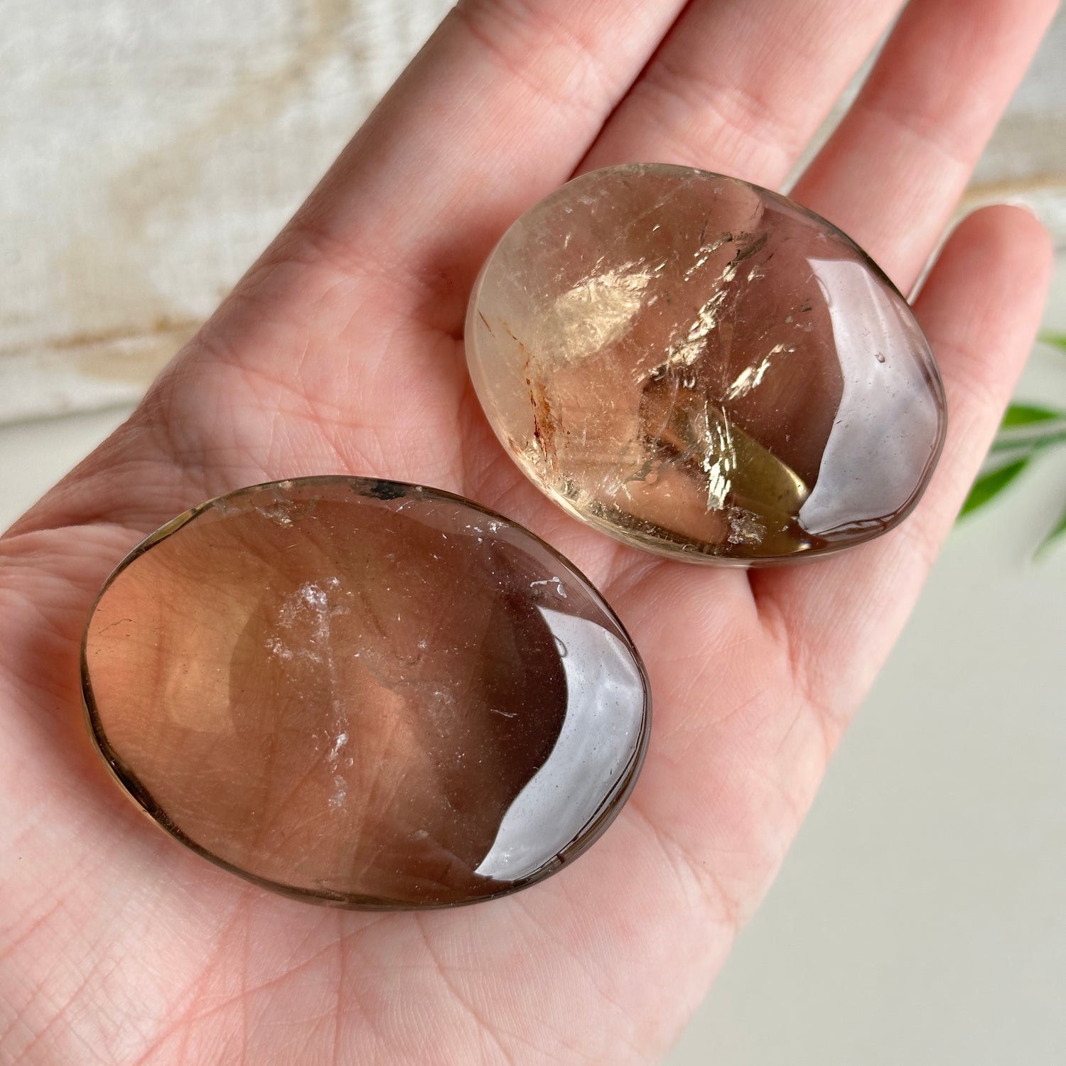 Smoky Quartz Palmstone Medium