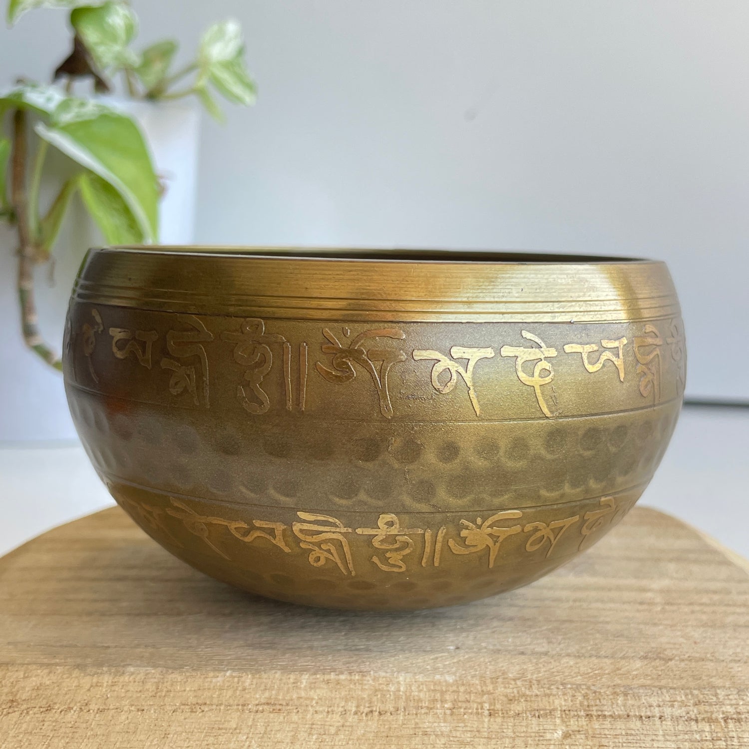 Brass Hammered Singing Bowl 10cm THS039