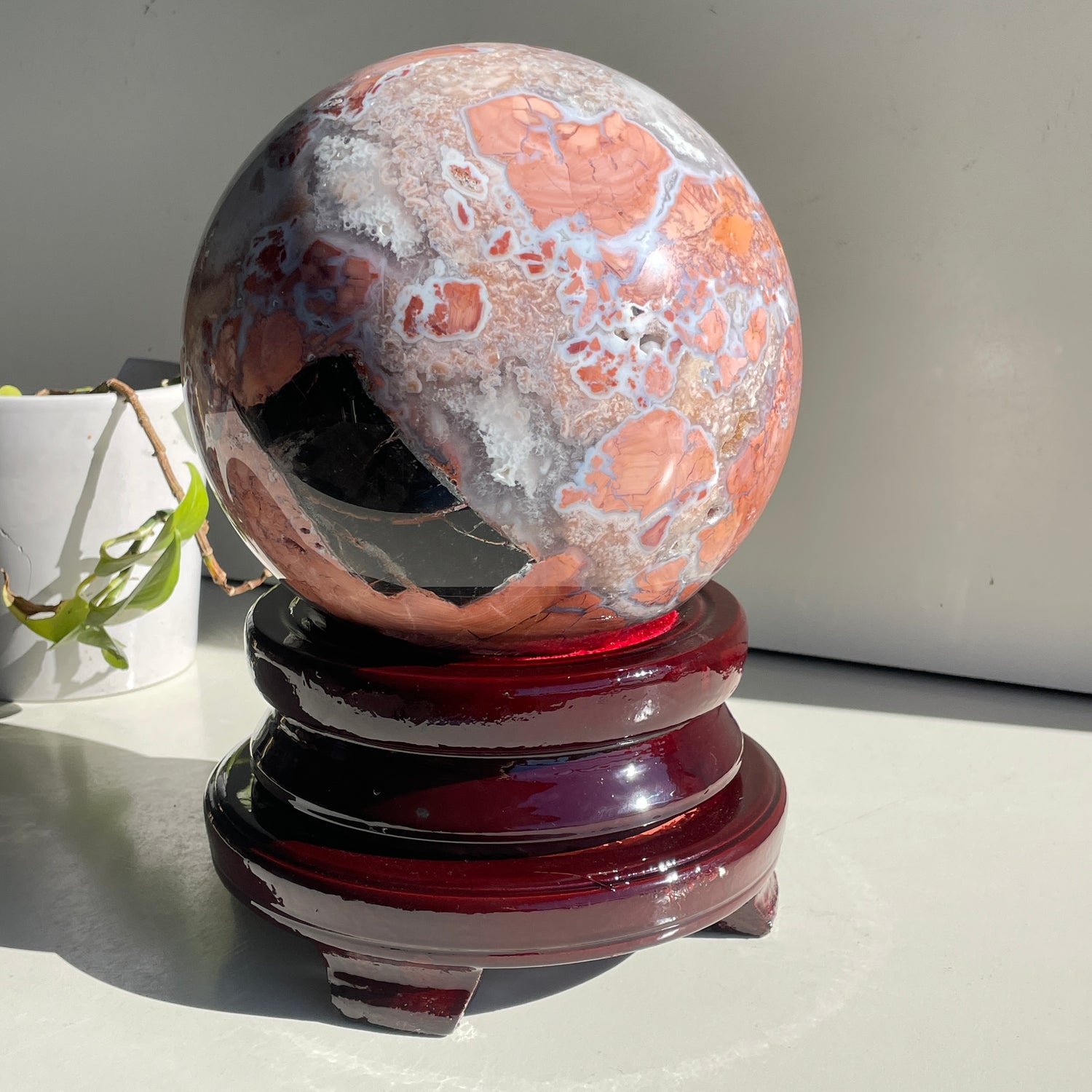 Pink Agate Sphere 20cm