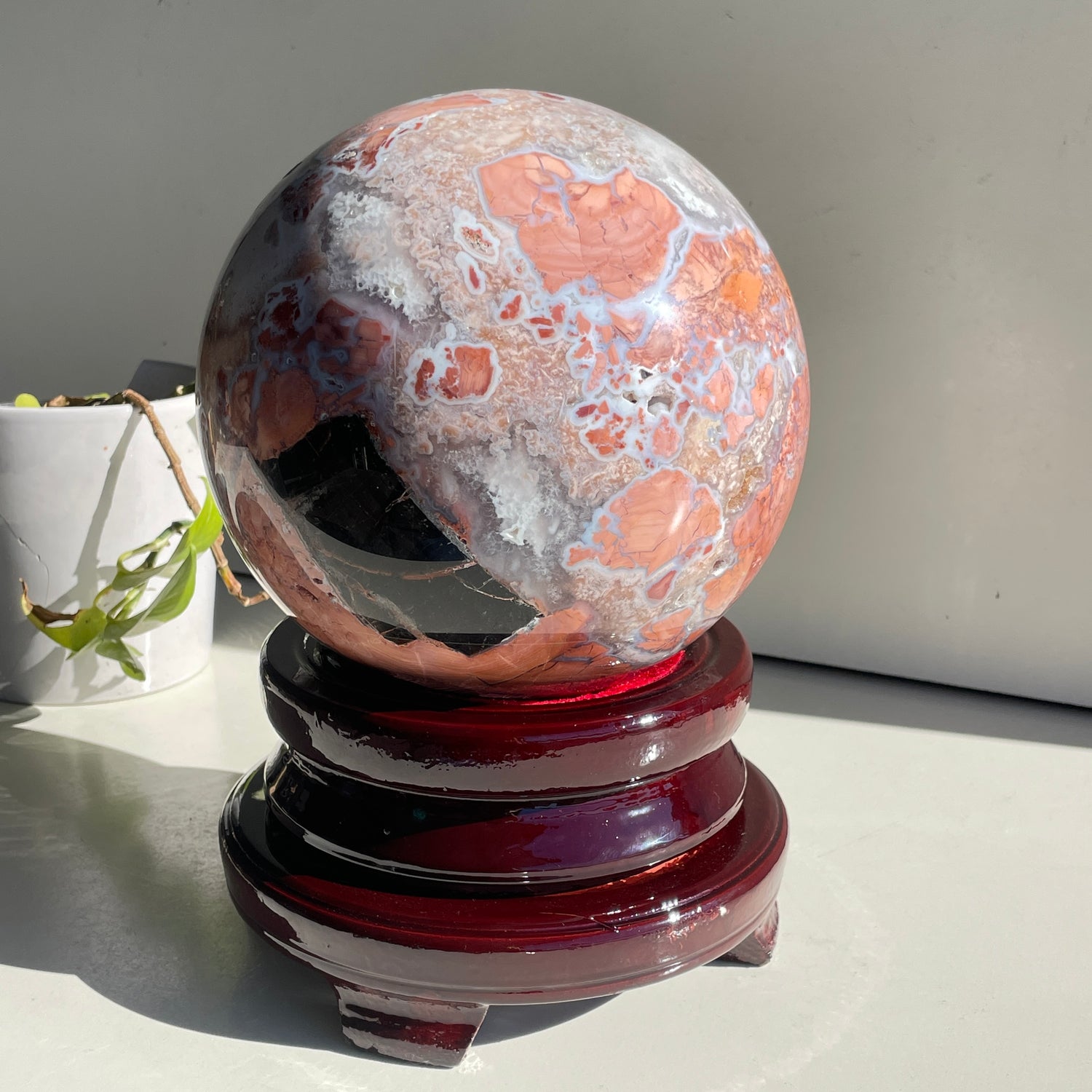 Pink Agate Sphere 20cm