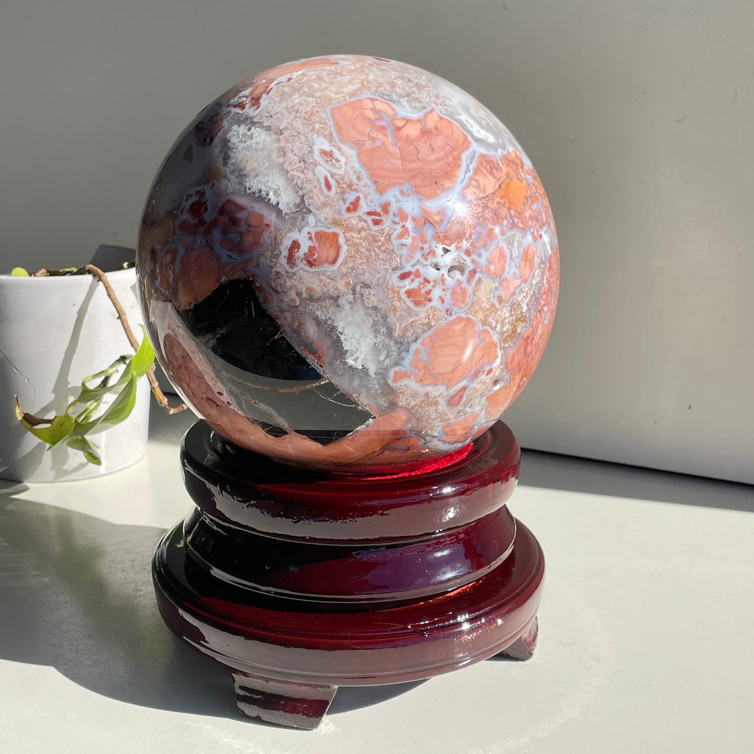 Pink Agate Sphere 20cm