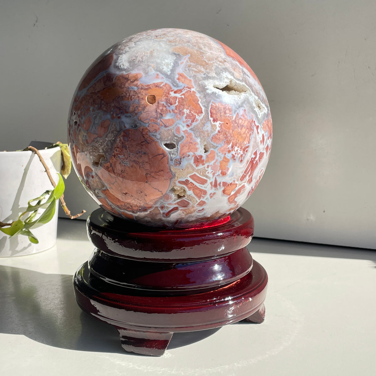 Pink Agate Sphere 20cm