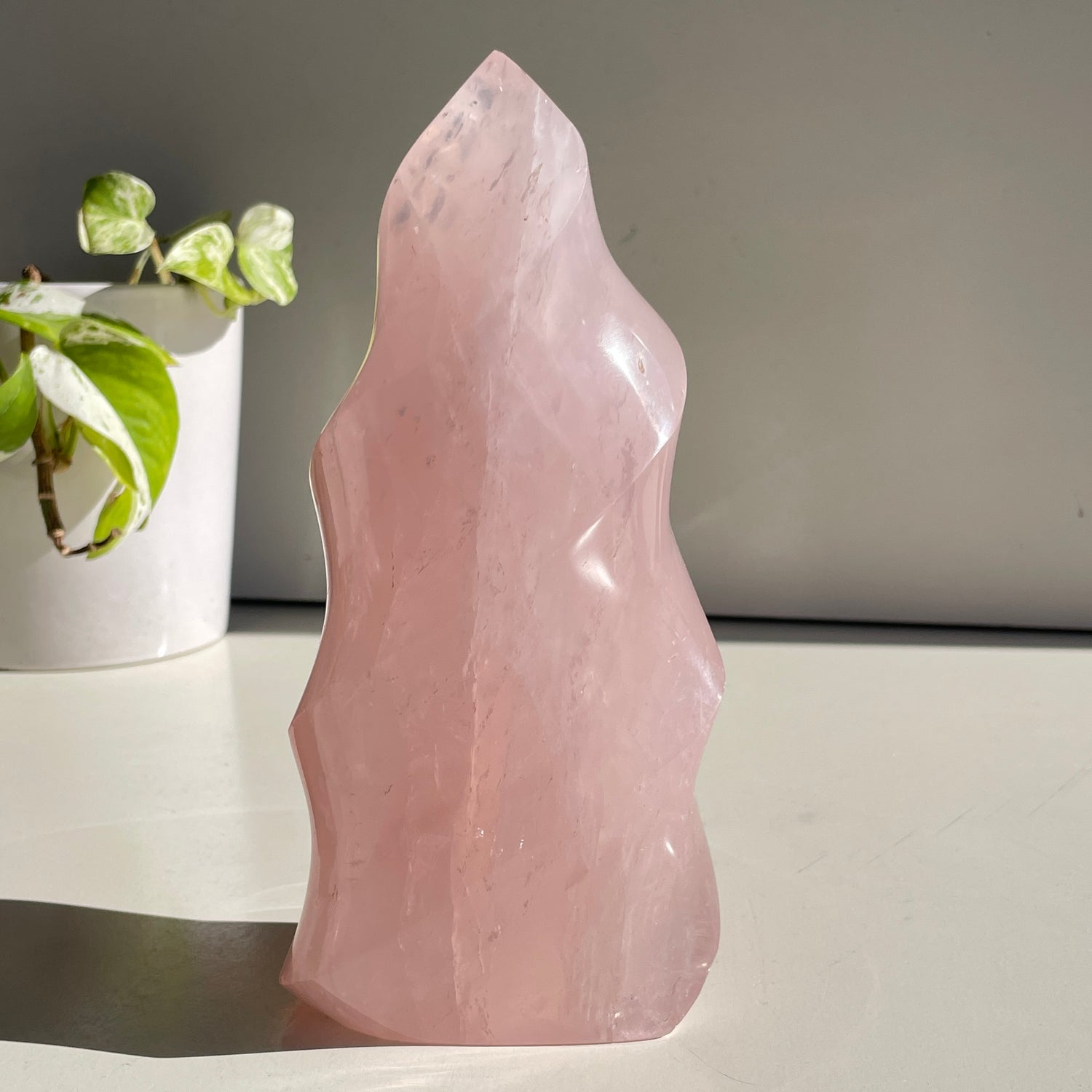Rose Quartz Flame 19.5cm