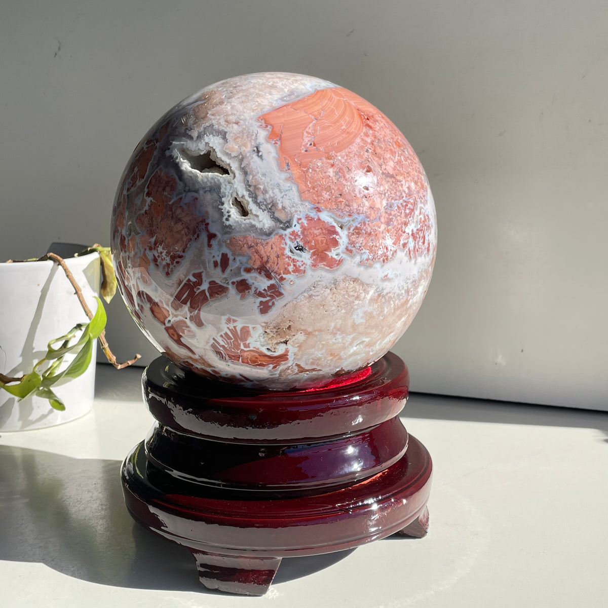 Pink Agate Sphere 20cm