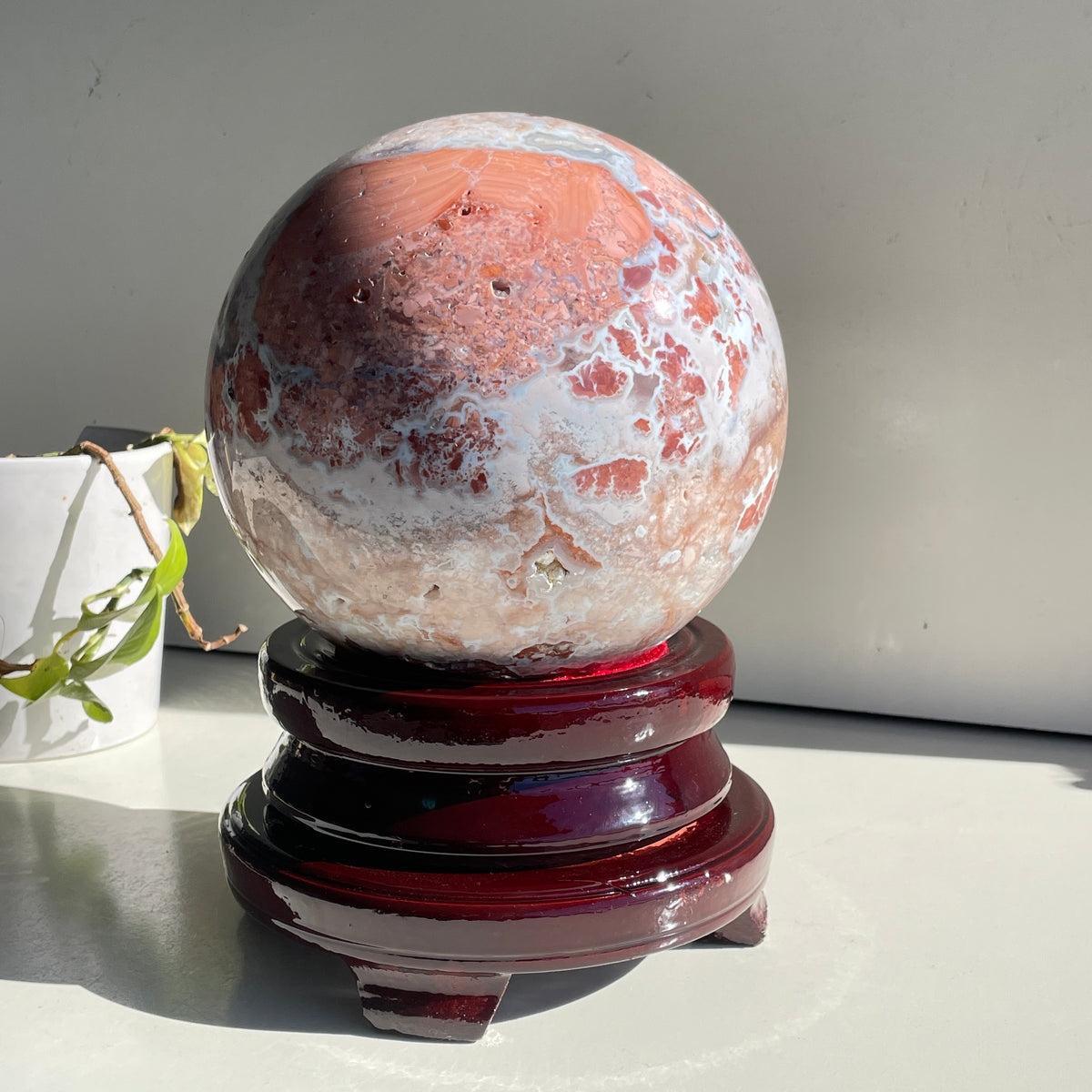 Pink Agate Sphere 20cm