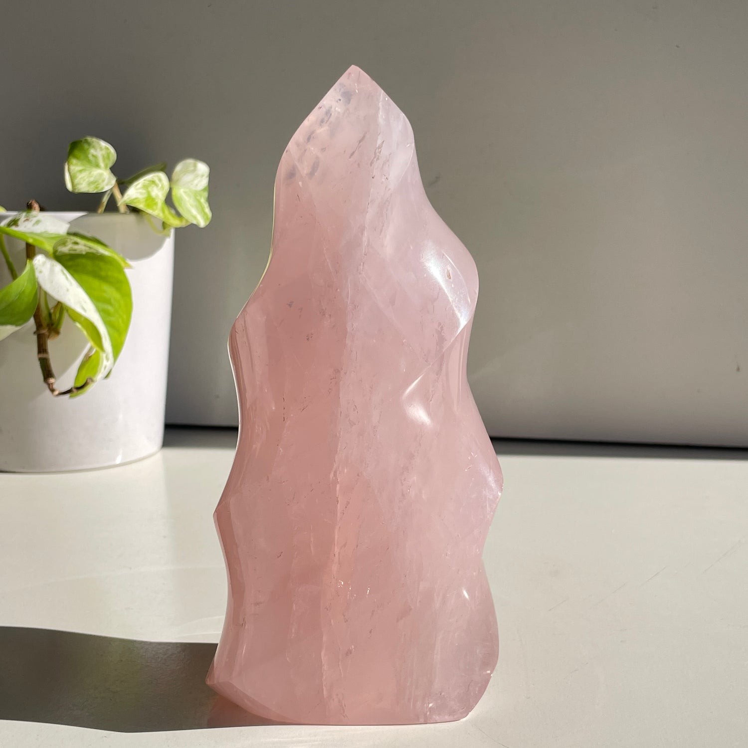 Rose Quartz Flame 19.5cm