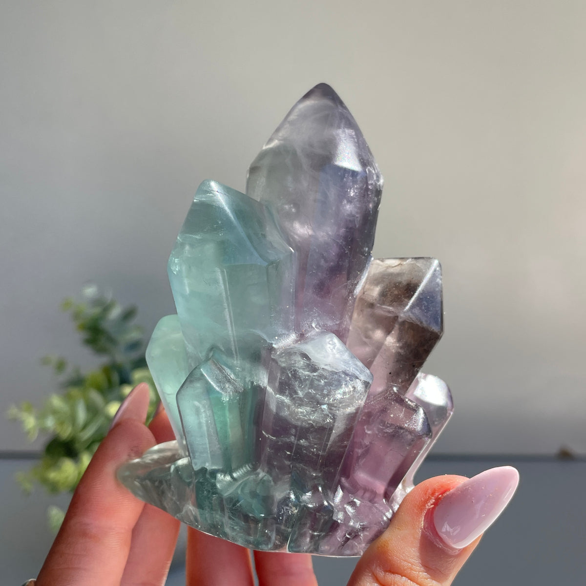 Fluorite Cluster Carving 9.6cm