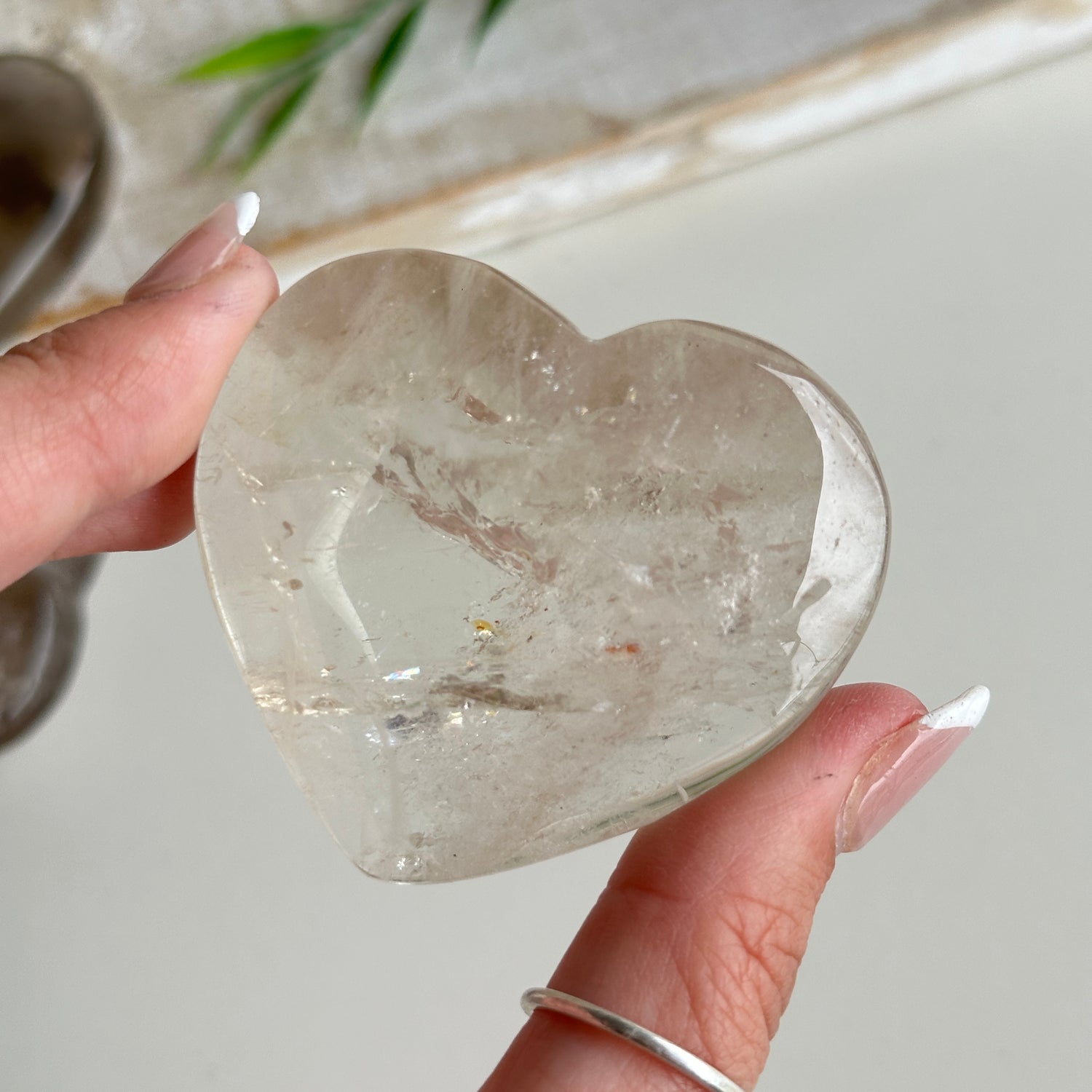 Smoky Quartz Heart Large