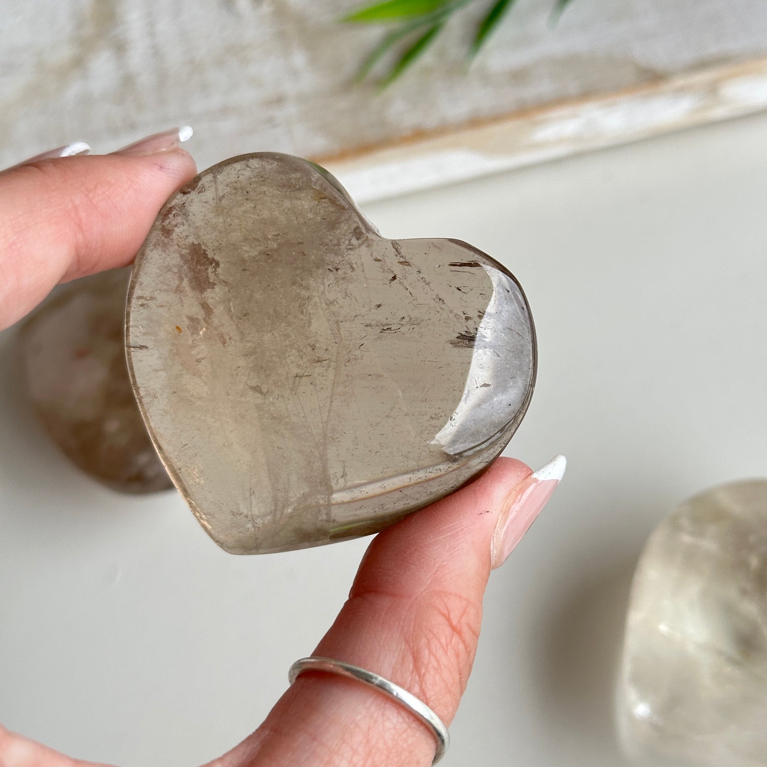 Smoky Quartz Heart Large