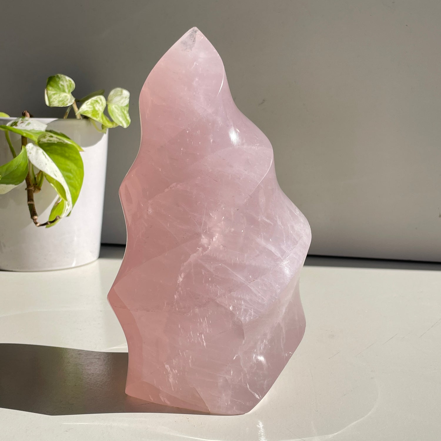 Rose Quartz Flame 20.5cm