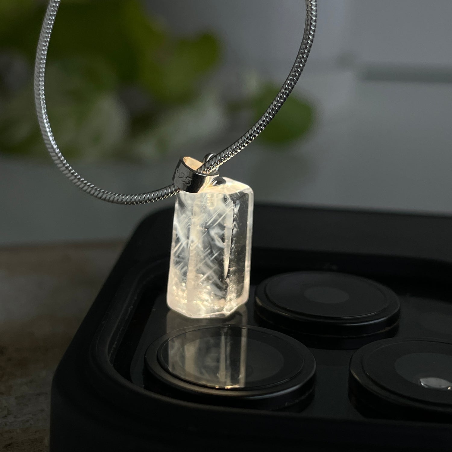 Blue Needle Quartz Pendant 010