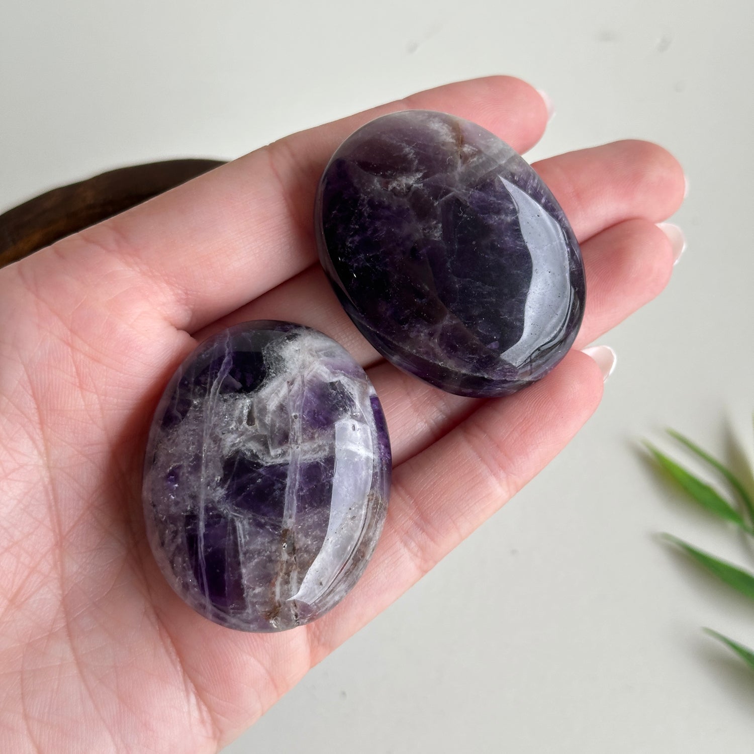 Chevron Amethyst Small Palmstone