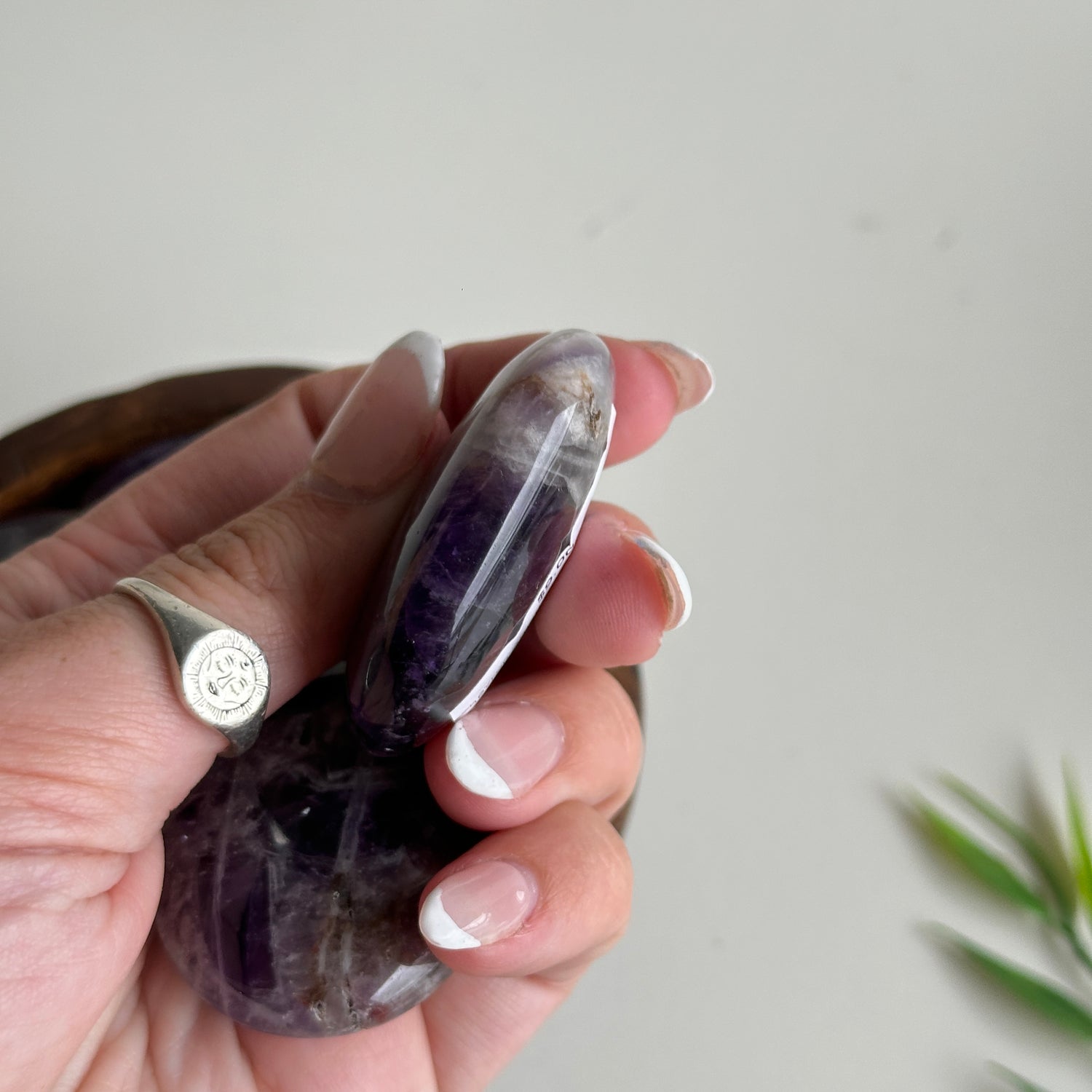 Chevron Amethyst Small Palmstone