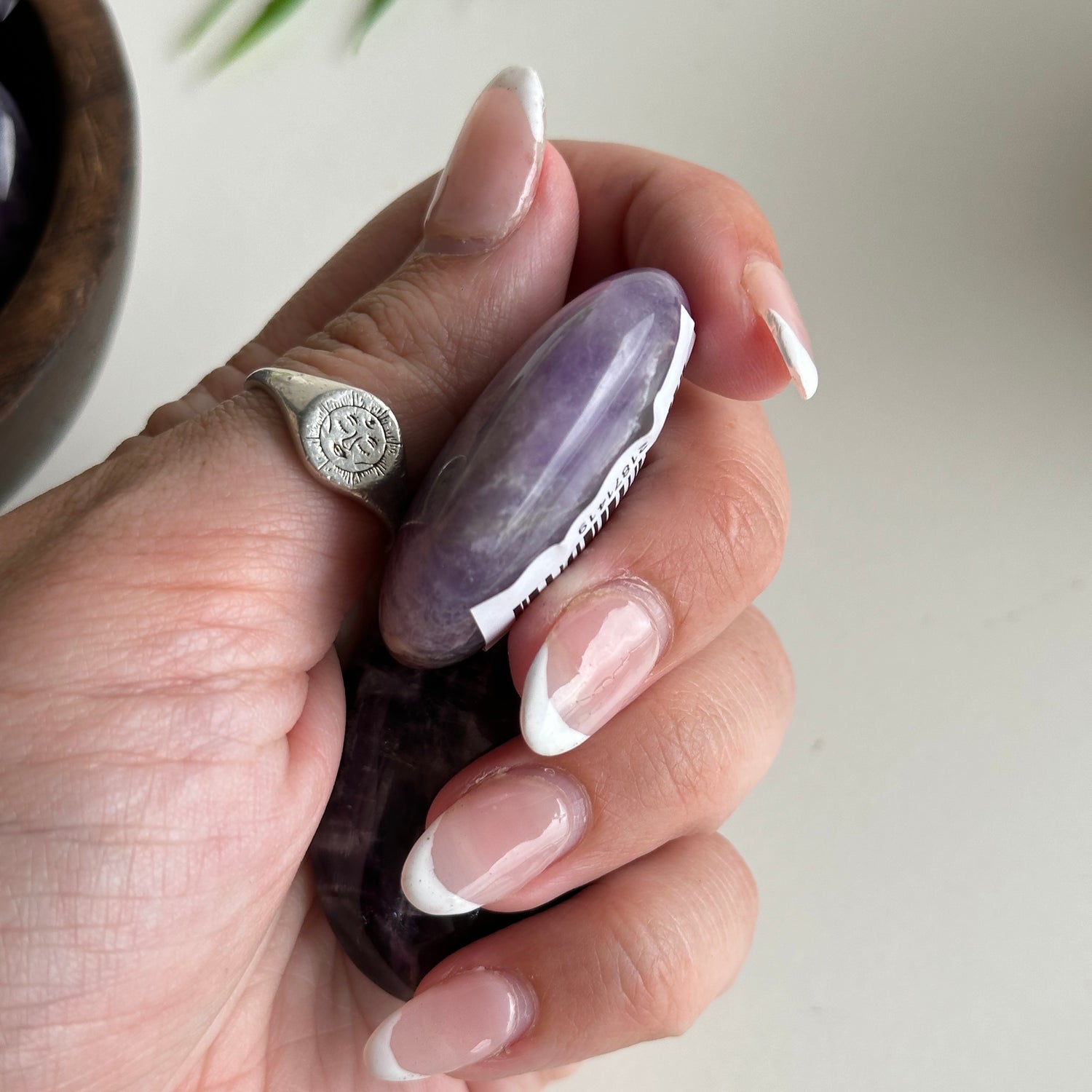 Chevron Amethyst Mini Palmstone