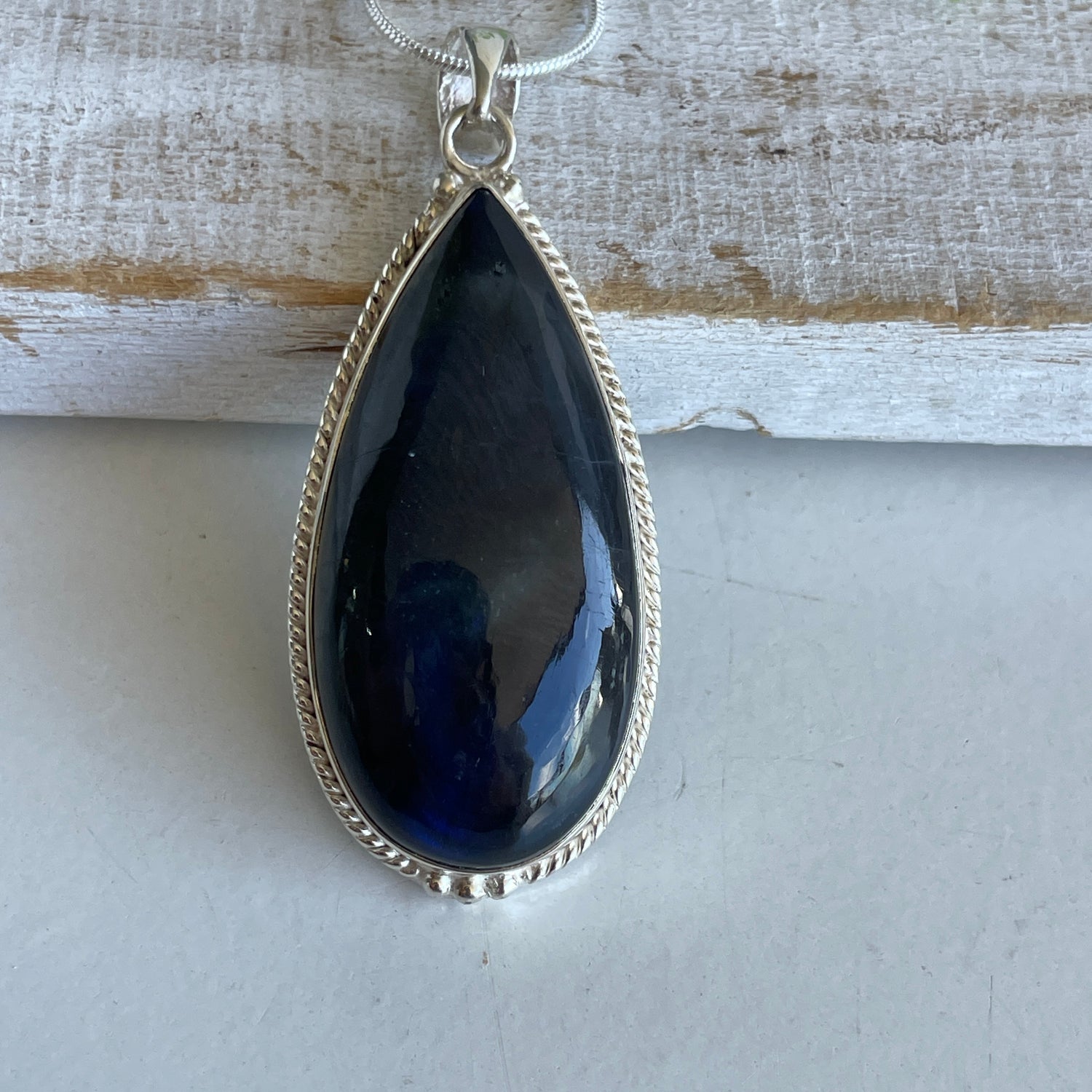 Labradorite Teardrop Pendant 058