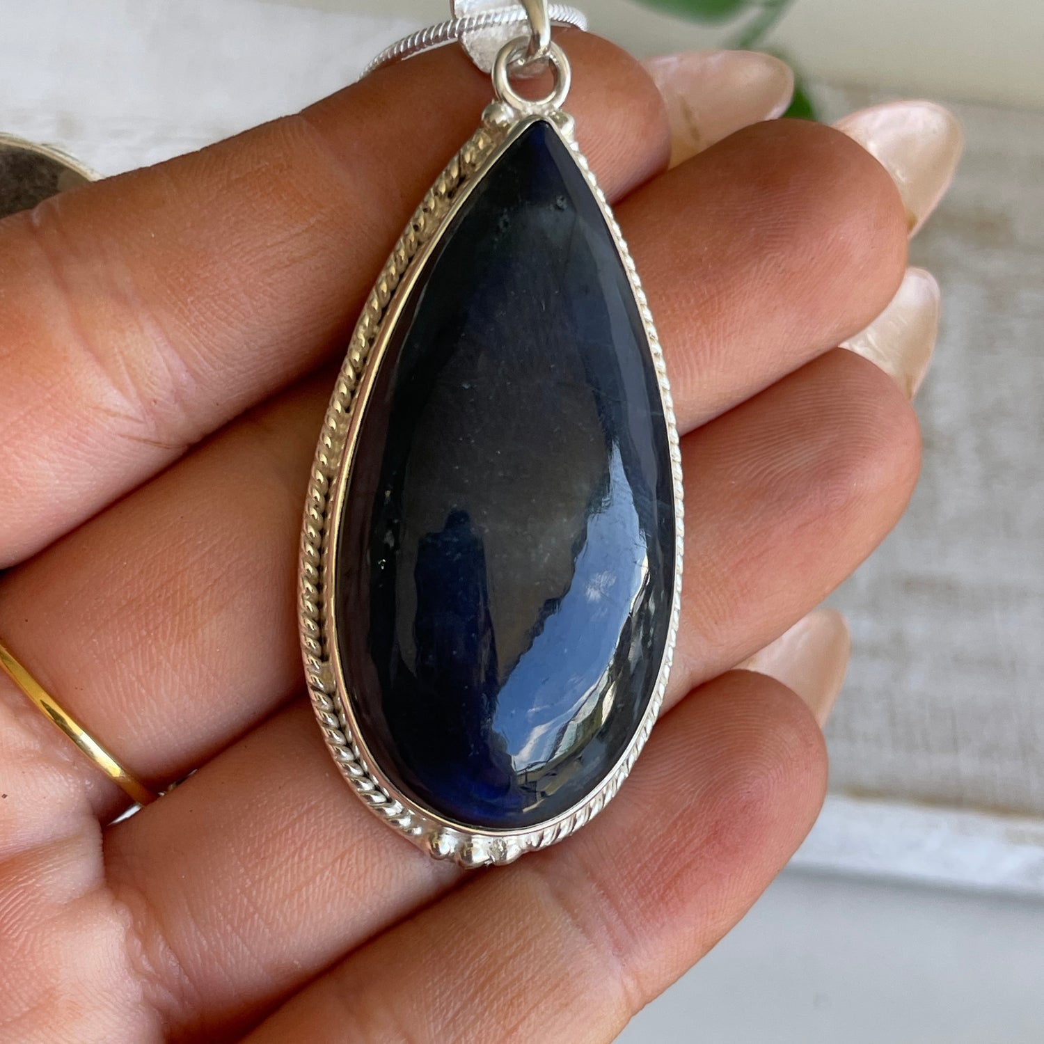 Labradorite Teardrop Pendant 058