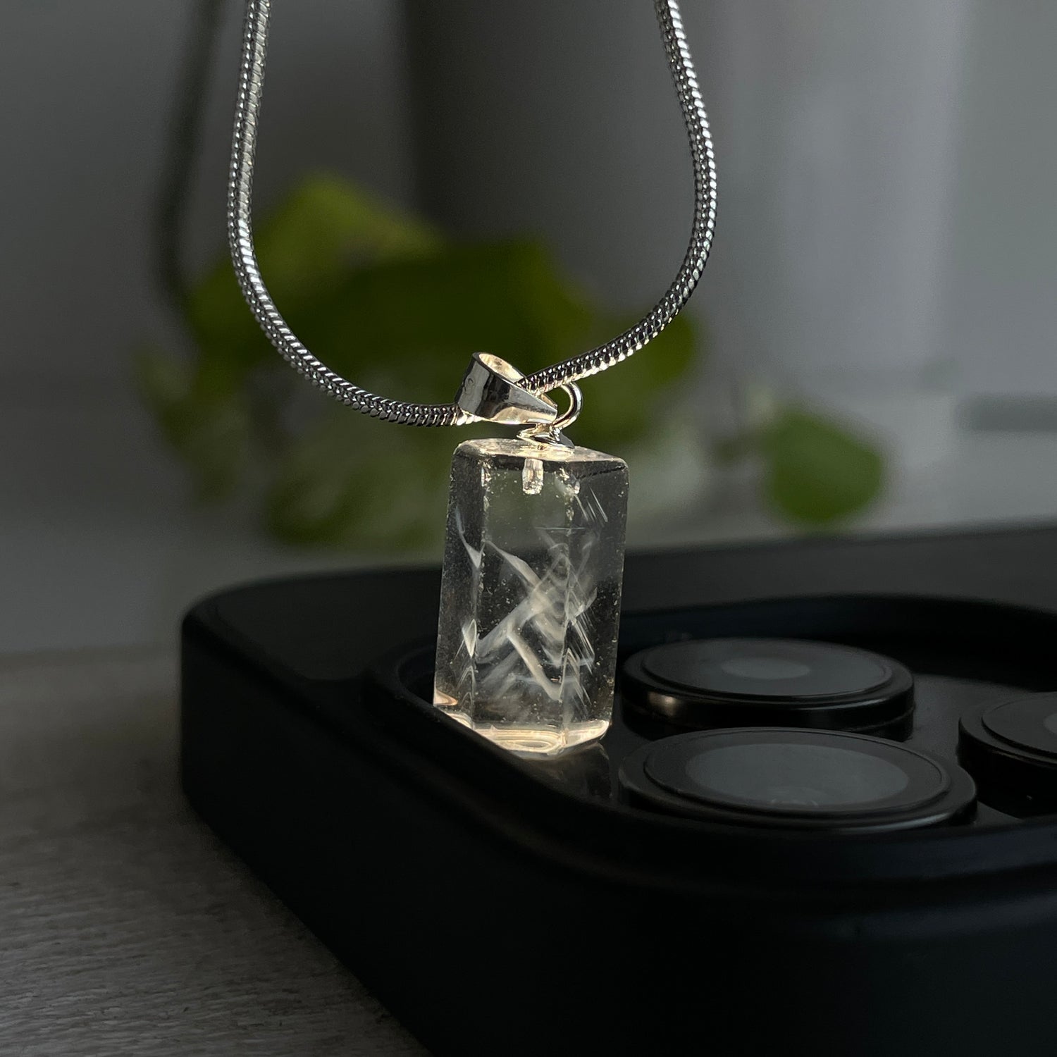 Blue Needle Quartz Pendant 009
