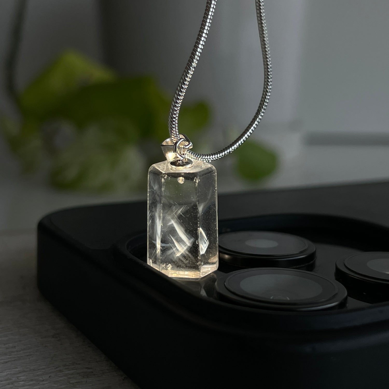 Blue Needle Quartz Pendant 009