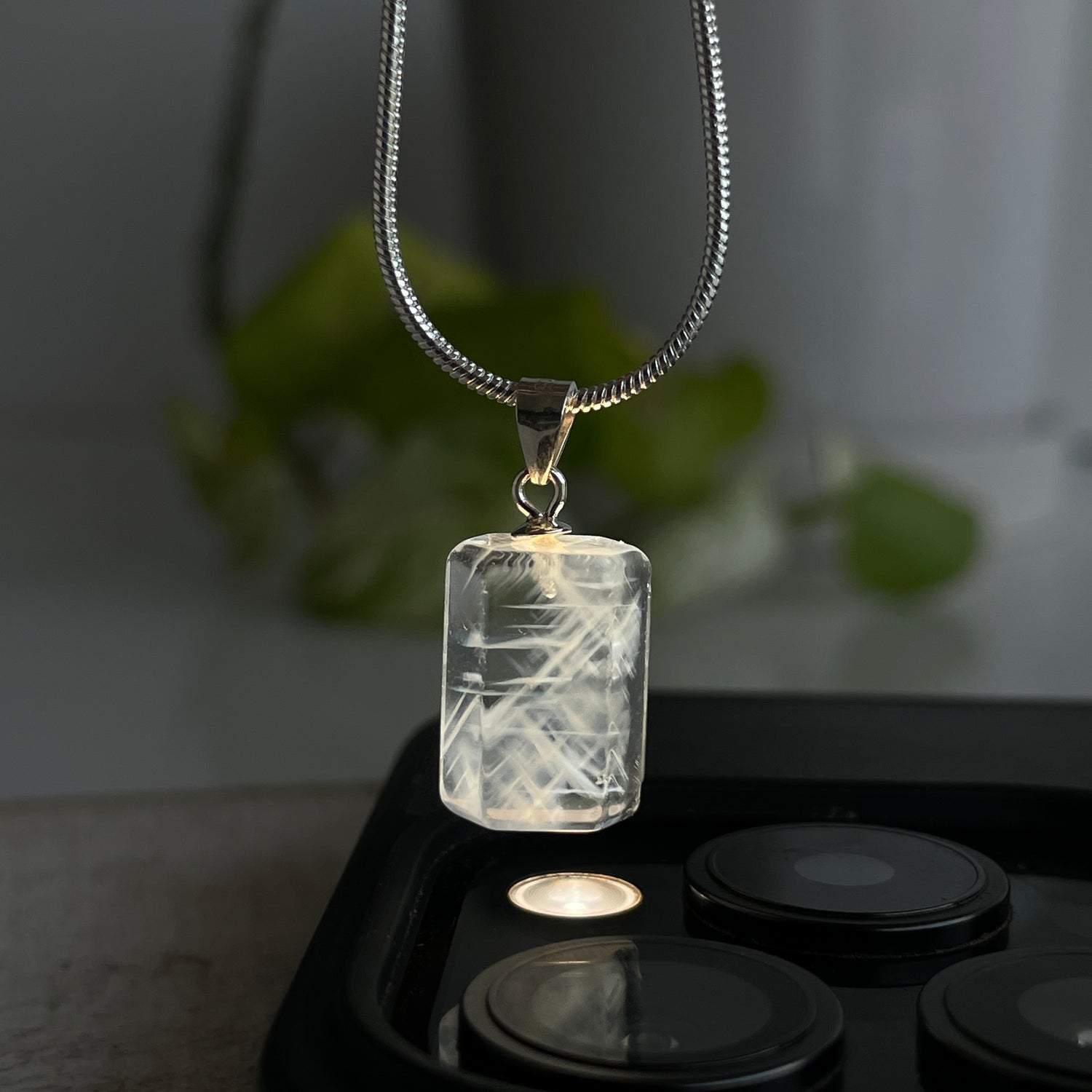 Blue Needle Quartz Pendant 008