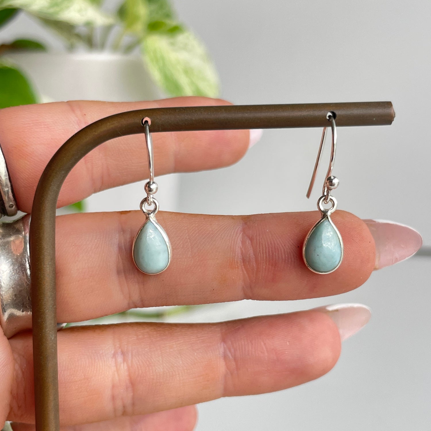 Larimar Teardrop Earrings