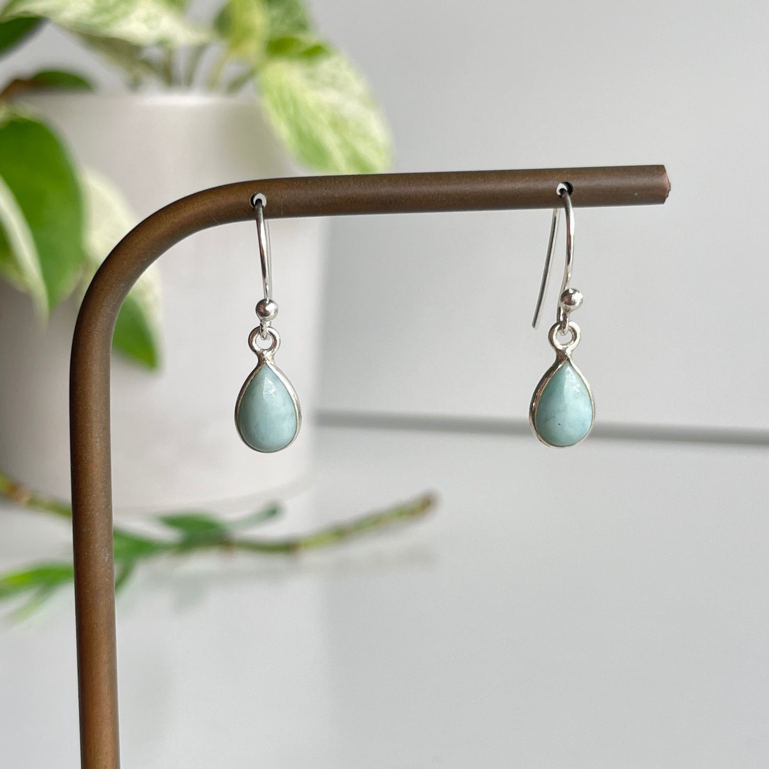 Larimar Teardrop Earrings