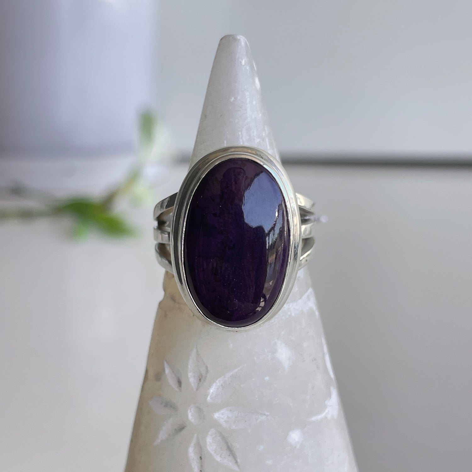 Sugilite Oval Ring Sz9