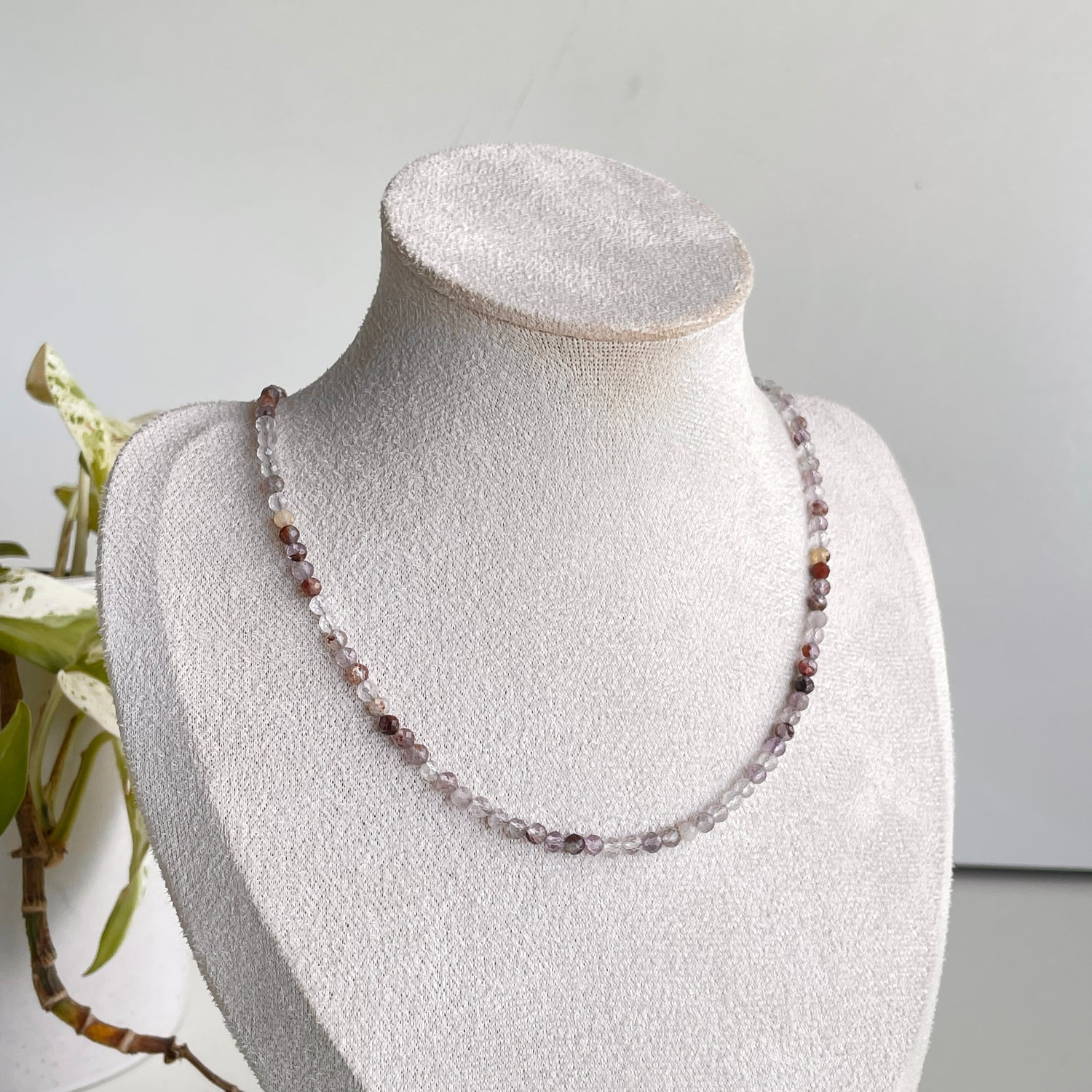 Mixed Quartz Faceted Necklace 3mm