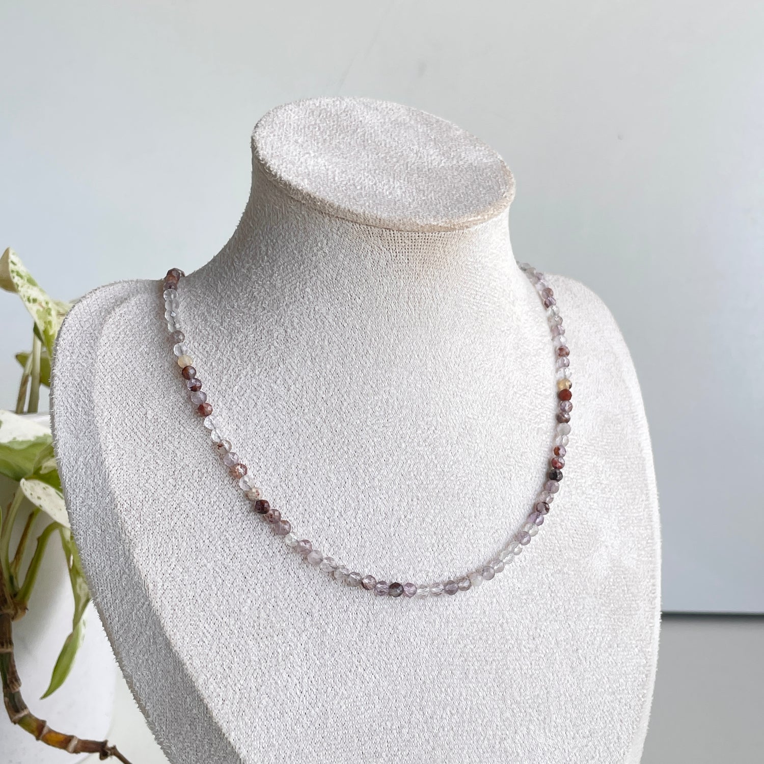 Mixed Quartz Faceted Necklace 3mm