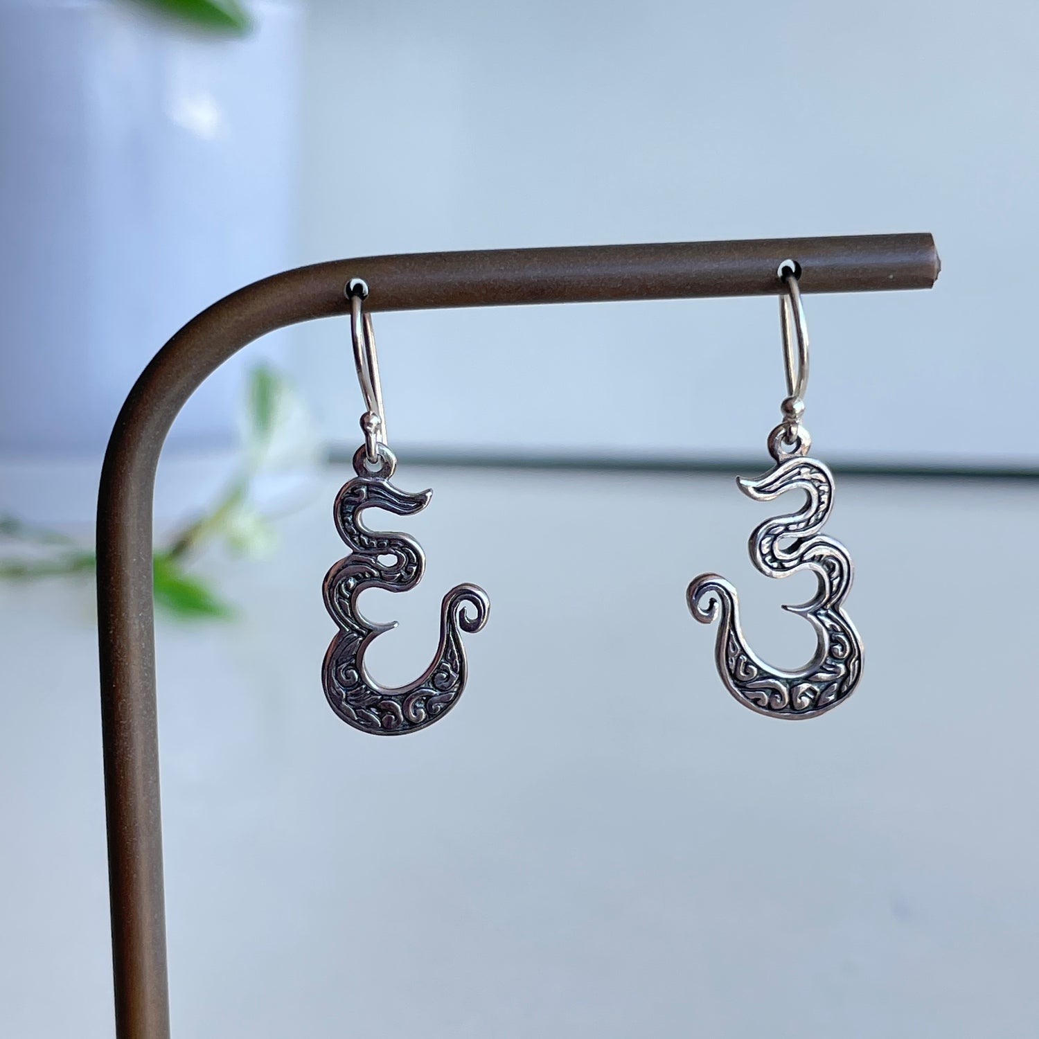 Om Patterned Earrings