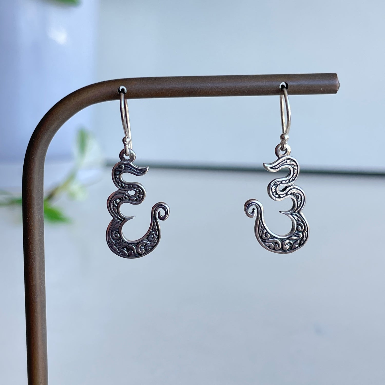 Om Patterned Earrings