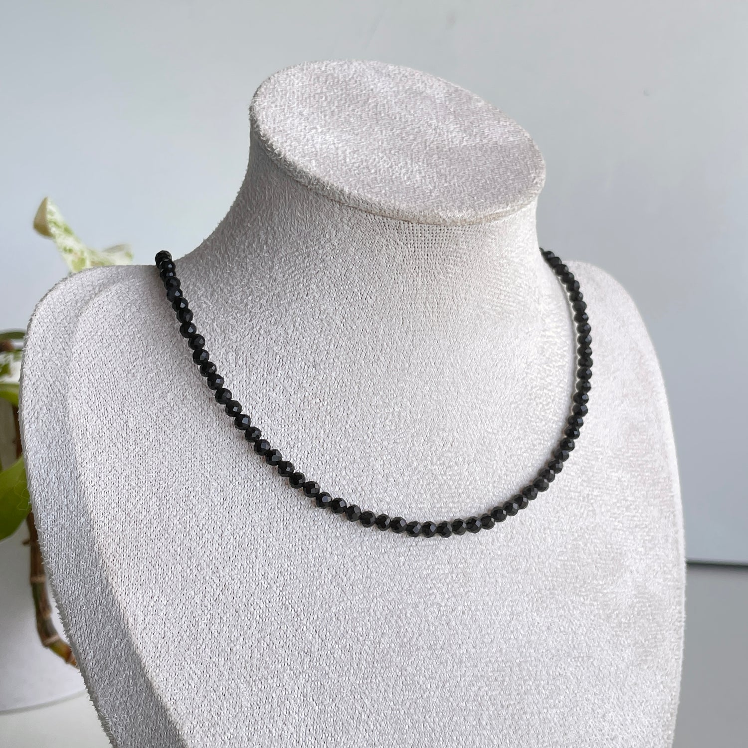 Goldsheen Obsidian Faceted Necklace 3mm