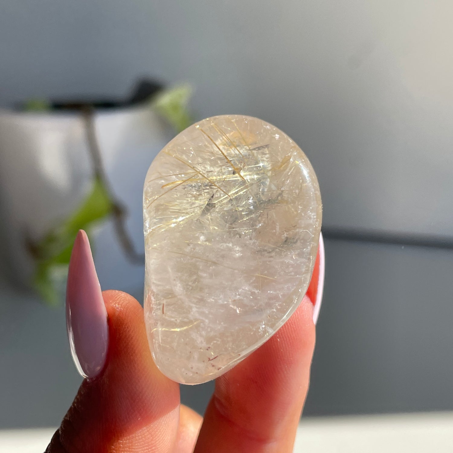 Rutilated Quartz Tumbled Pc