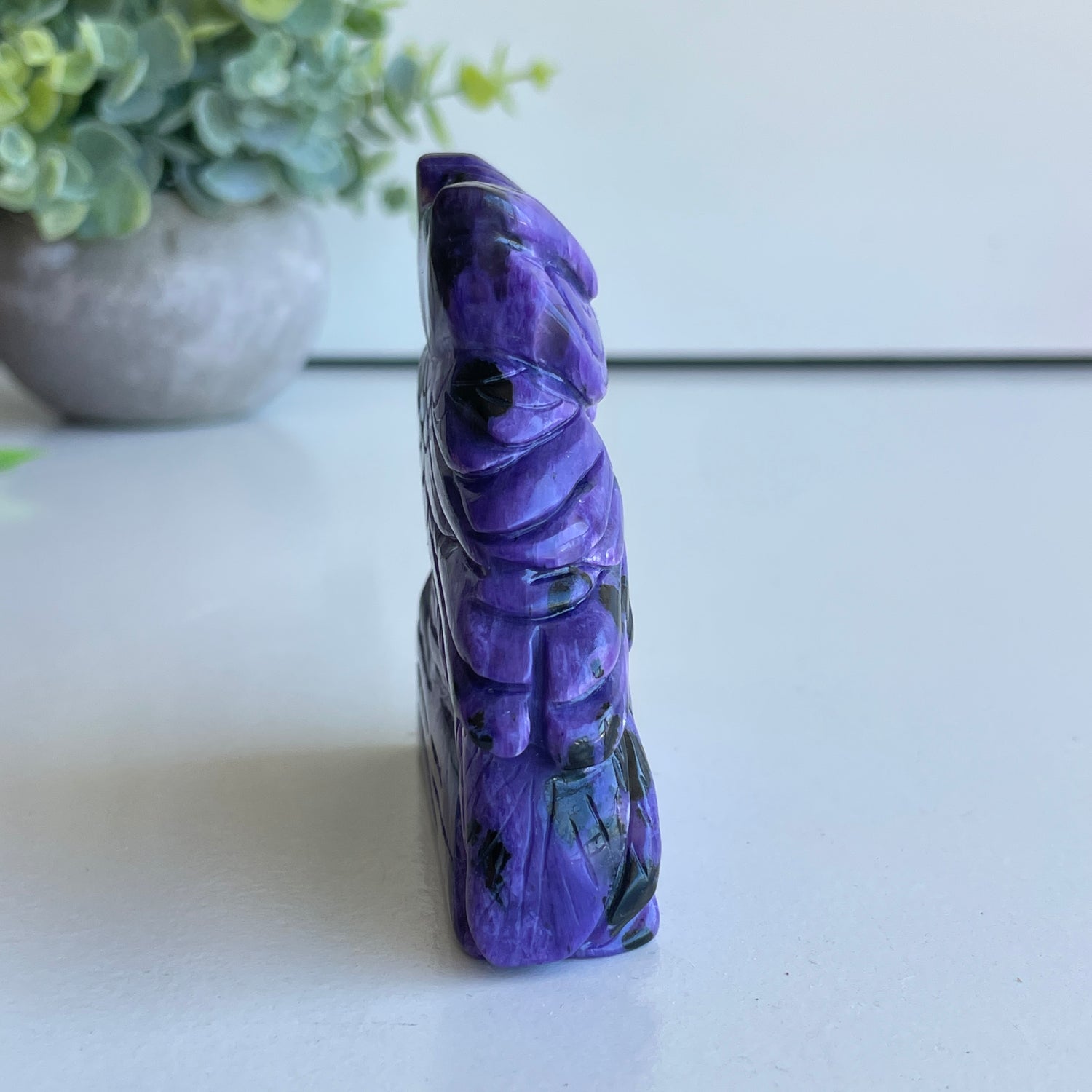 Charoite Owl 7.6cm