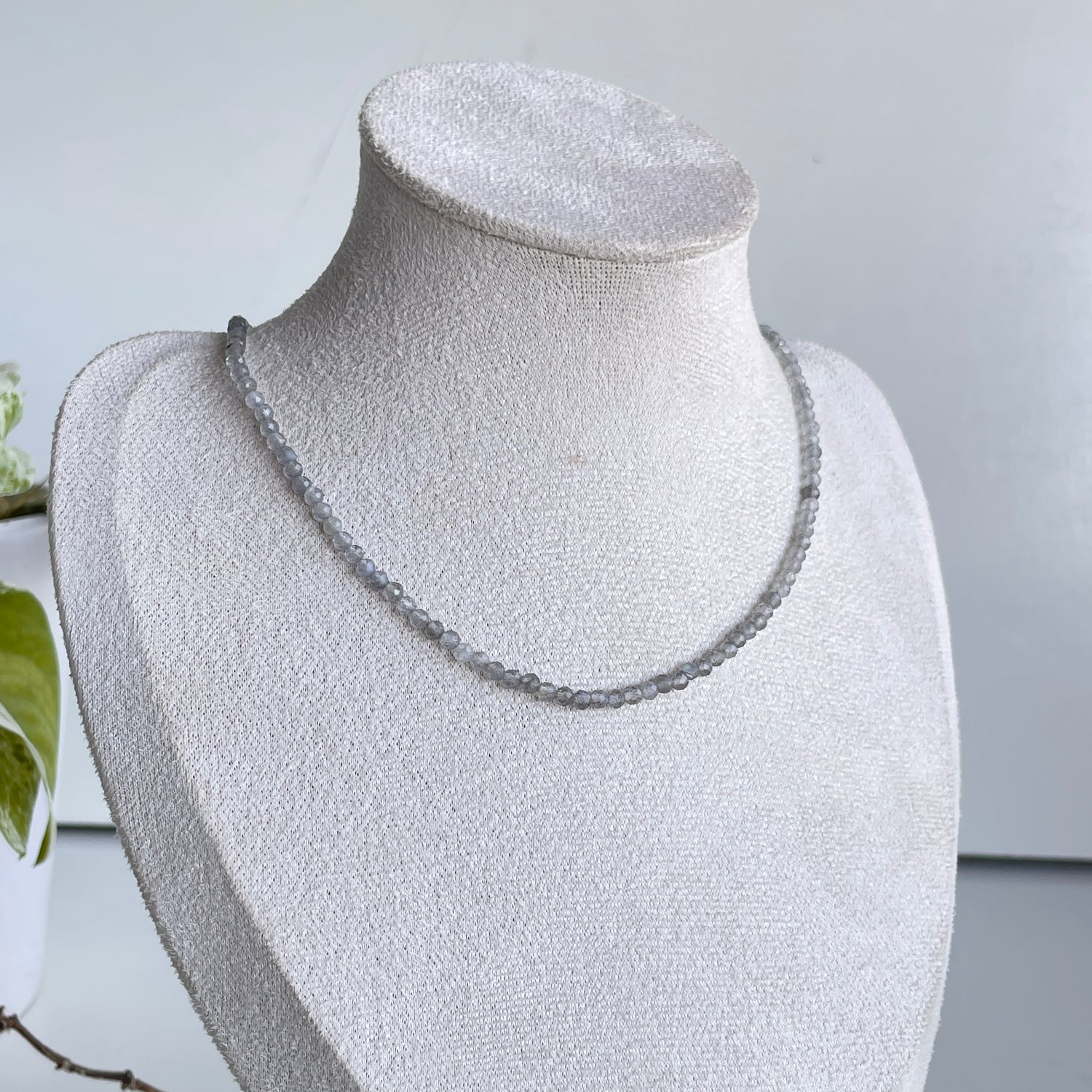 Labradorite Faceted Necklace 3mm