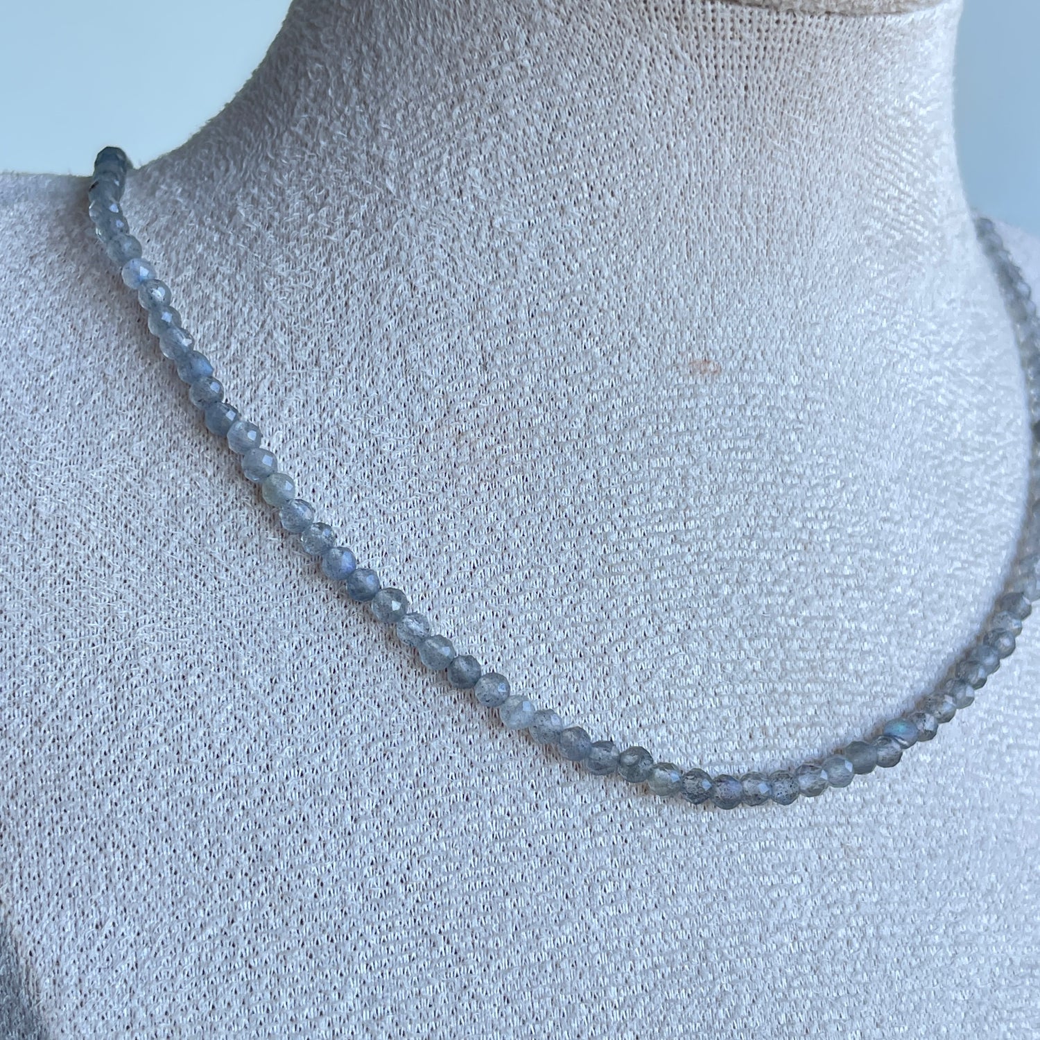 Labradorite Faceted Necklace 3mm